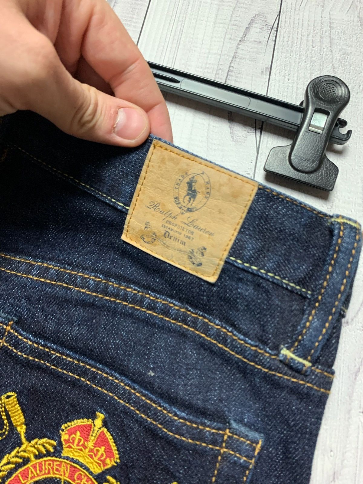 Vintage Polo Ralph Lauren woman’s denim jeans embroidered size 28 Size 28" / US 6 / IT 42 - 4 Thumbnail