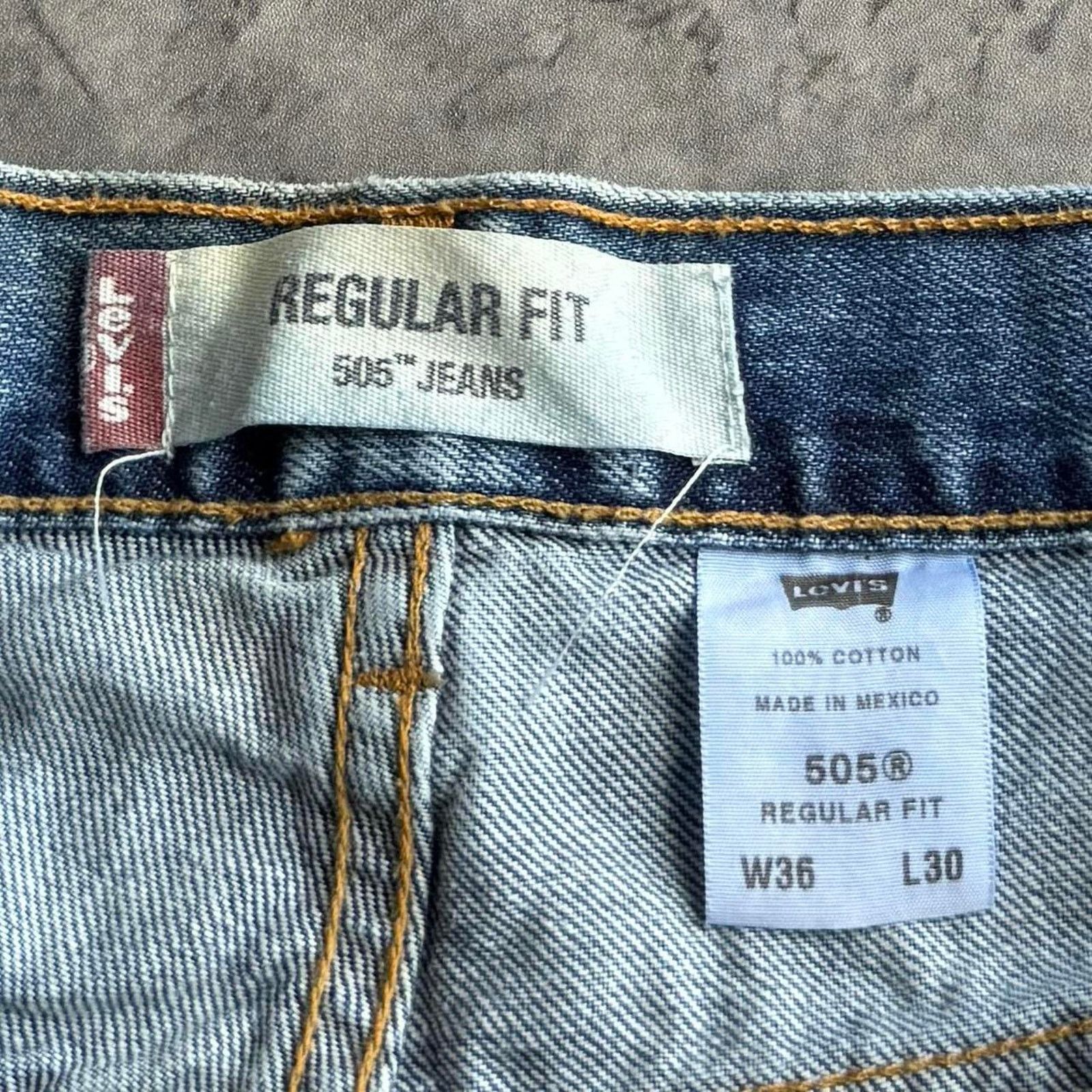 Levi's × Levi's Vintage Clothing × Vintage Vintage Y2K Levi’s 505 Grunge Opium Baggy Blue Denim Jeans Size US 35 - 4 Thumbnail