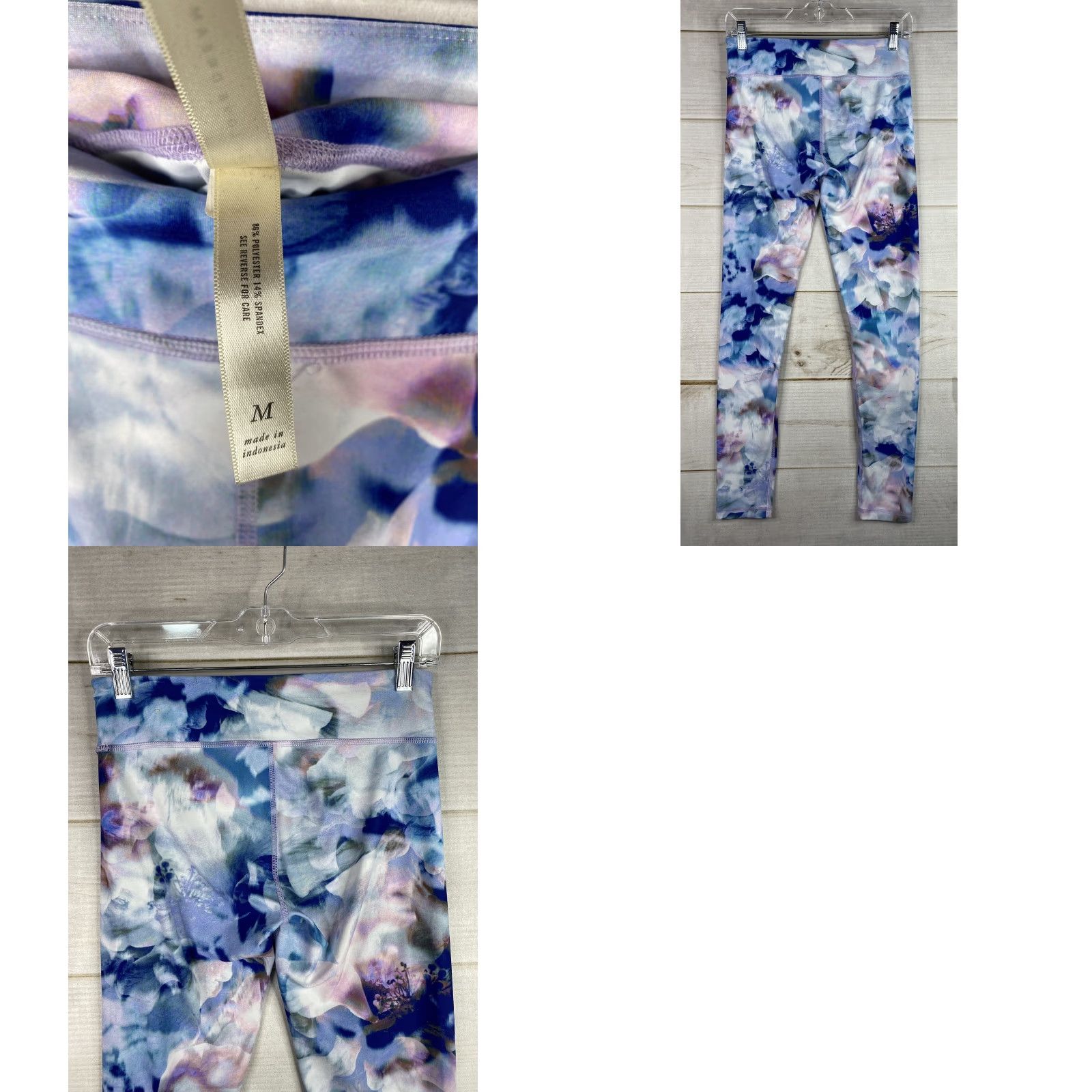 Olive Live Love Dream Leggings Women M Blue Tie Dye Skinny Pull On Workout Shirt? Size 32" / US 10 / IT 46 - 8 Thumbnail