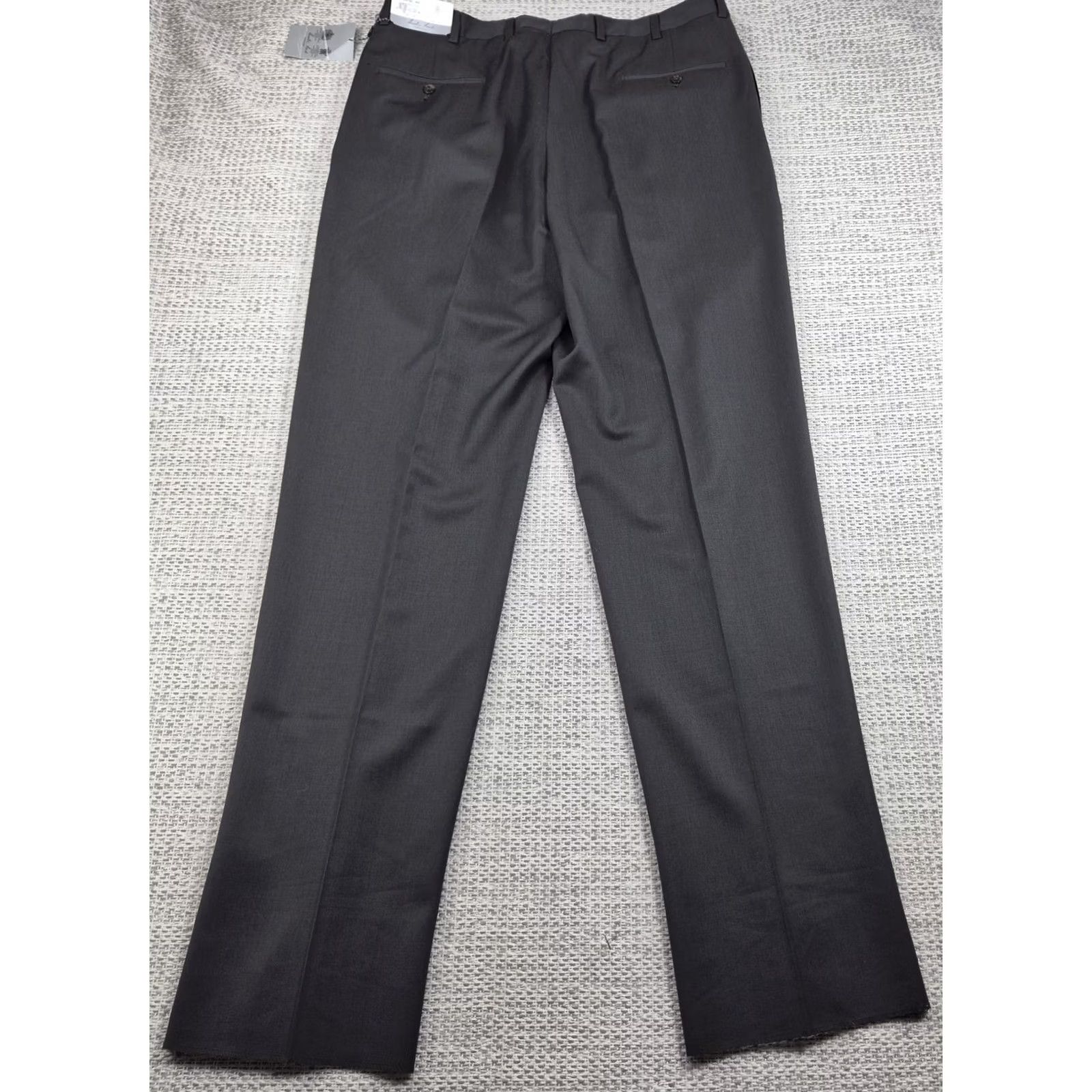 Austin Reed Austin Reed Signature Dress Pants Mens 38 Gray Wool Pleated Classic Unfinished Inseam Hem Zip Front Pockets Straight Leg Slim Fit Men Dress Pants Size US 38 / EU 54 - 2 Thumbnail
