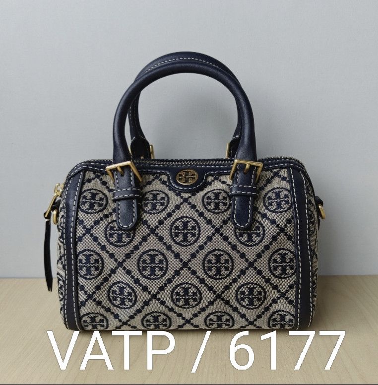 Tory Burch T Monogram Jacquard Mini Barrel bag Free Shipping VATP/6177 Size ONE SIZE - 16 Thumbnail