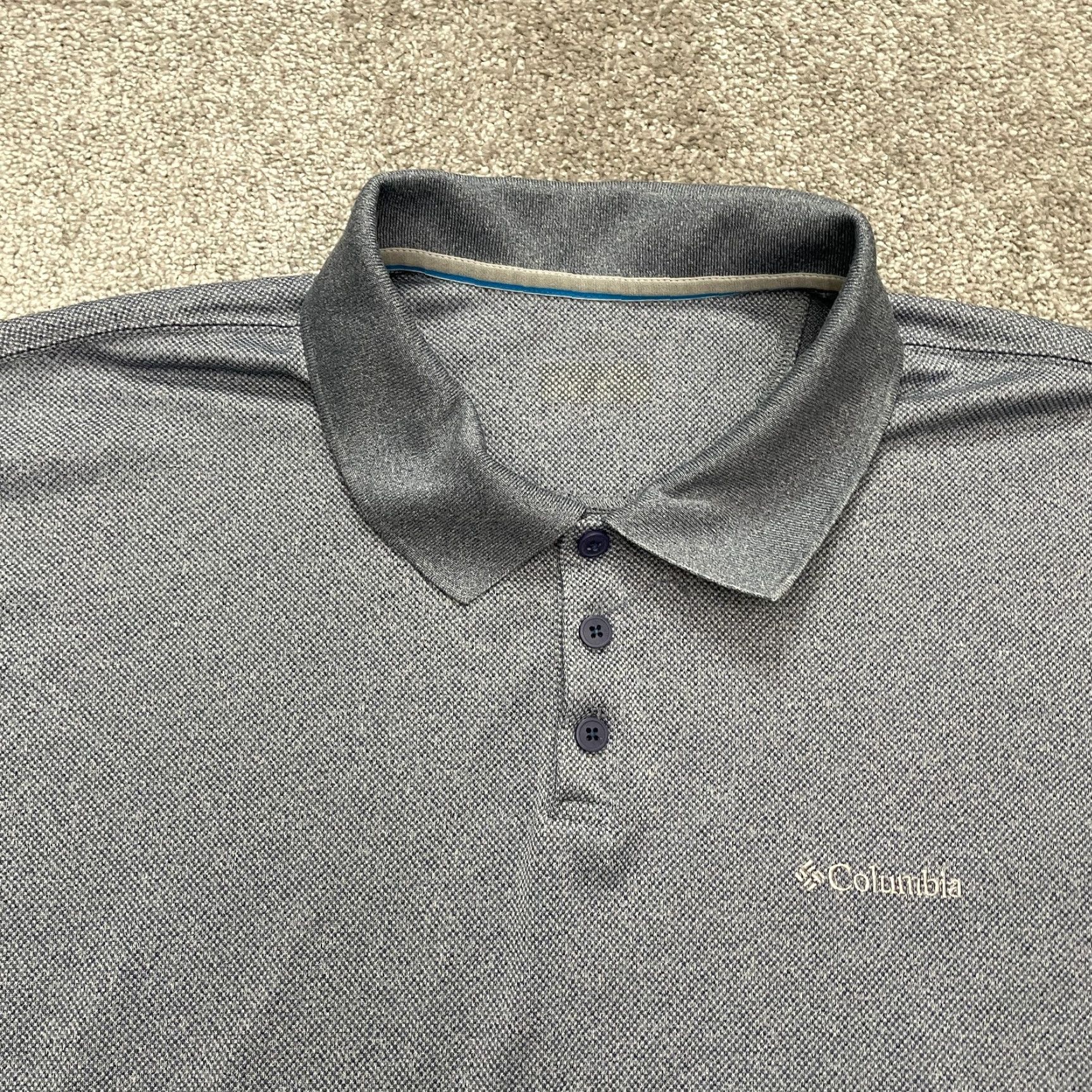 Vintage Columbia Utilizer Polo Shirt Mens XXL Blue Short Sleeve Outdoor Fishing Casual Shirts Polo Button-Down Collared Shirt Men Size US XXL / EU 58 / 5 - 3 Thumbnail