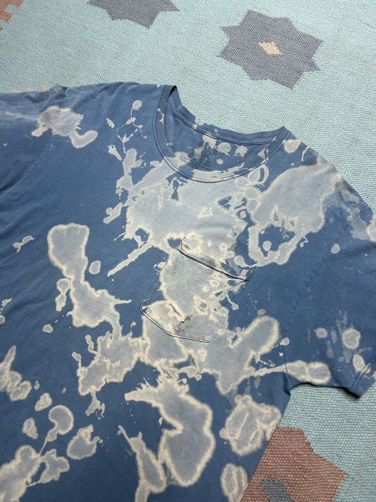 Fruit Of The Loom Fruit loom pocket tshirt bleach tie dye cotton distressed XL Size US XL / EU 56 / 4 - 3 Thumbnail