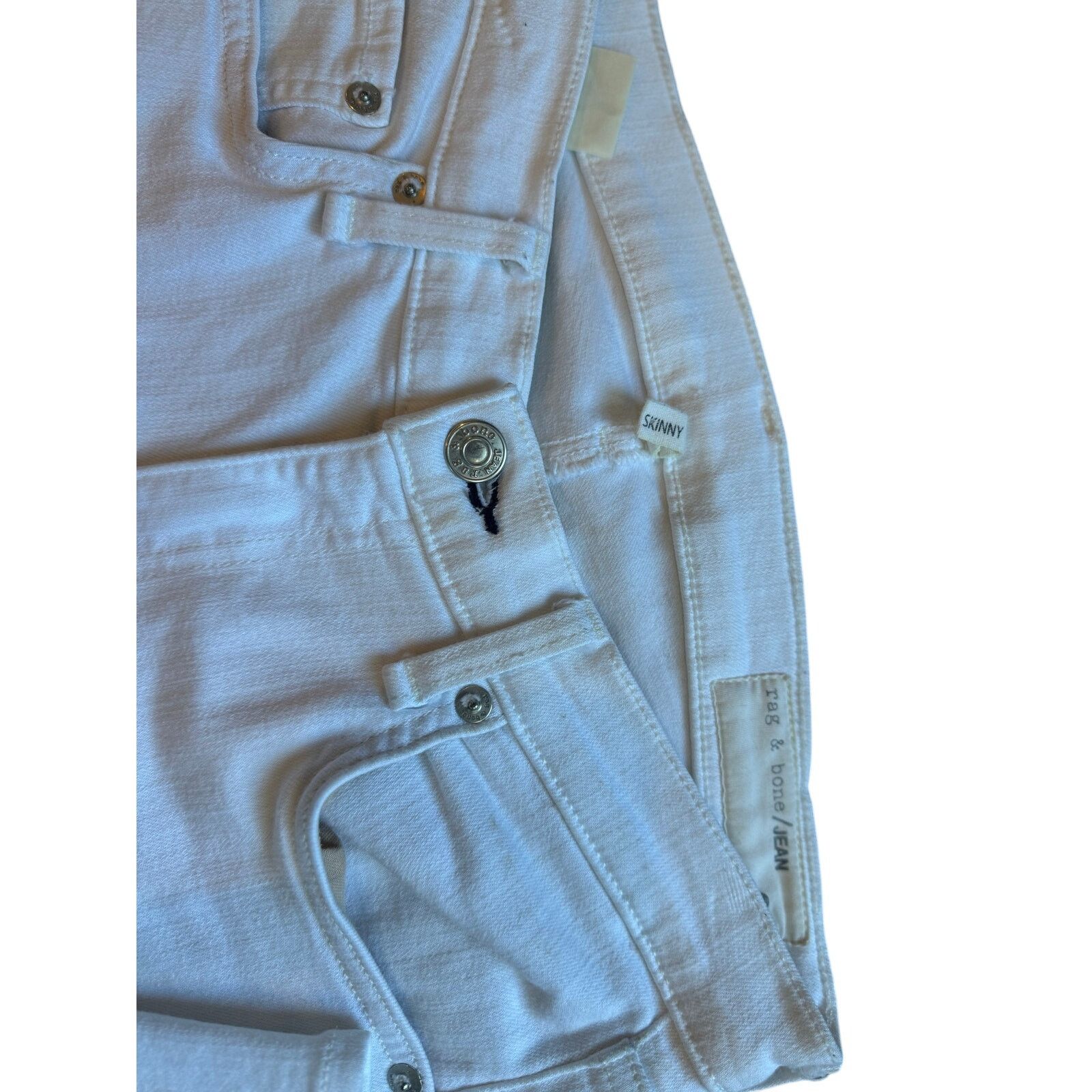 Rag & Bone Rag & Bone Stretchy White Skinny Jeans Size 28 Size 28" / US 6 / IT 42 - 5 Thumbnail