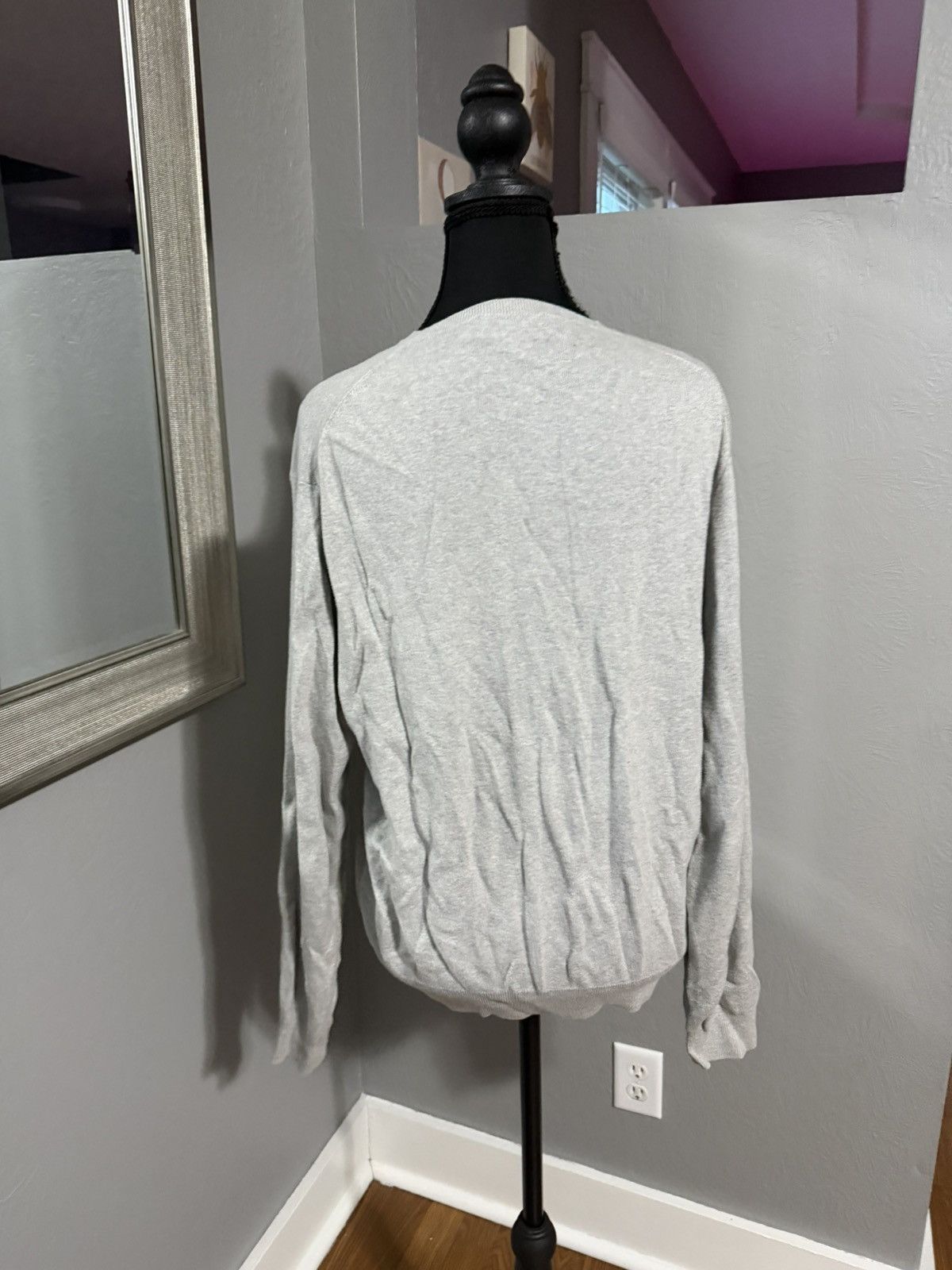 Polo Ralph Lauren Polo Ralph Lauren Pima Cotton V Neck Grey Sweater Medium Size US M / EU 48-50 / 2 - 5 Thumbnail