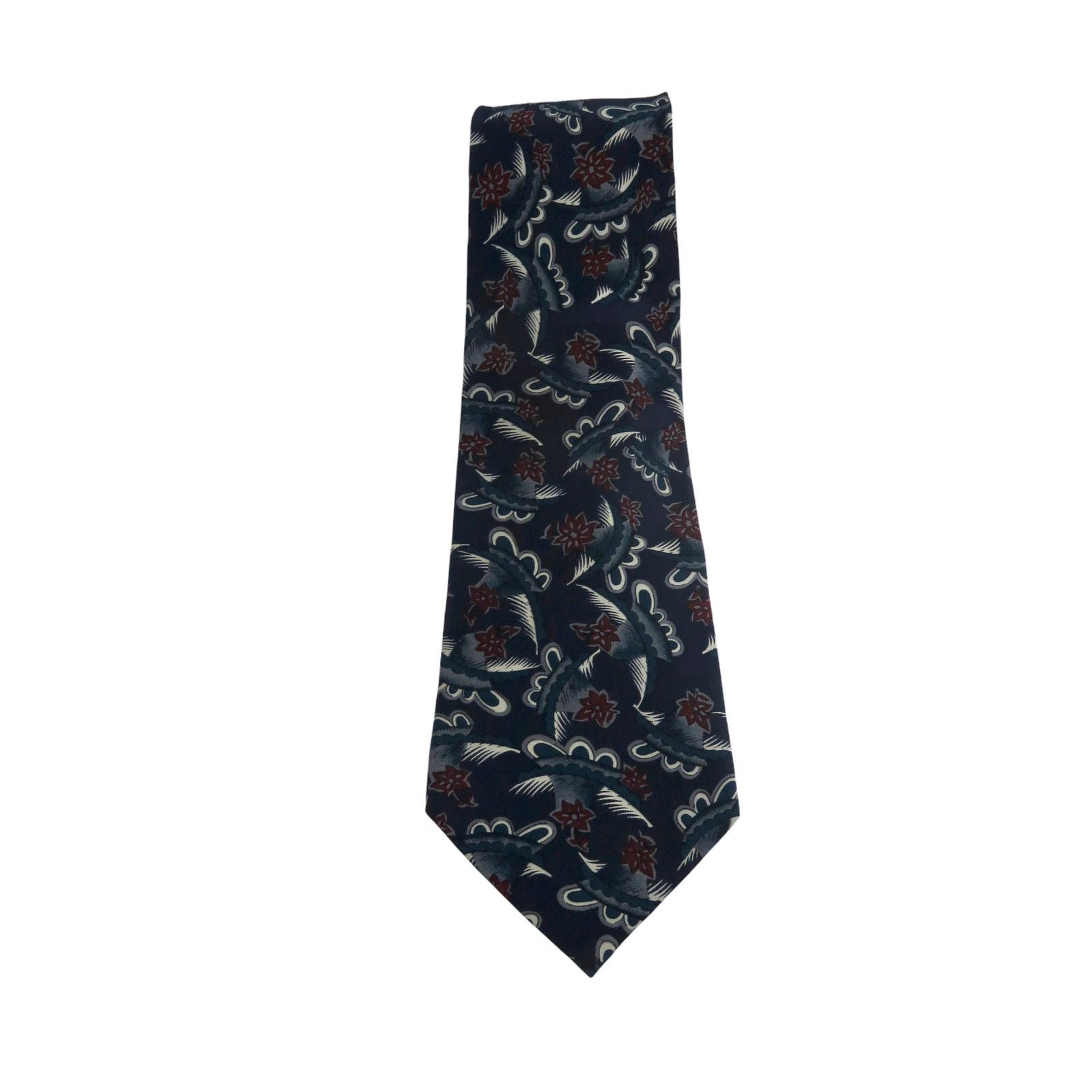 Christian Dior Monsieur Christian Dior Monsieur Designer Neck Tie Blue & Burgundy Size ONE SIZE - 1 Thumbnail