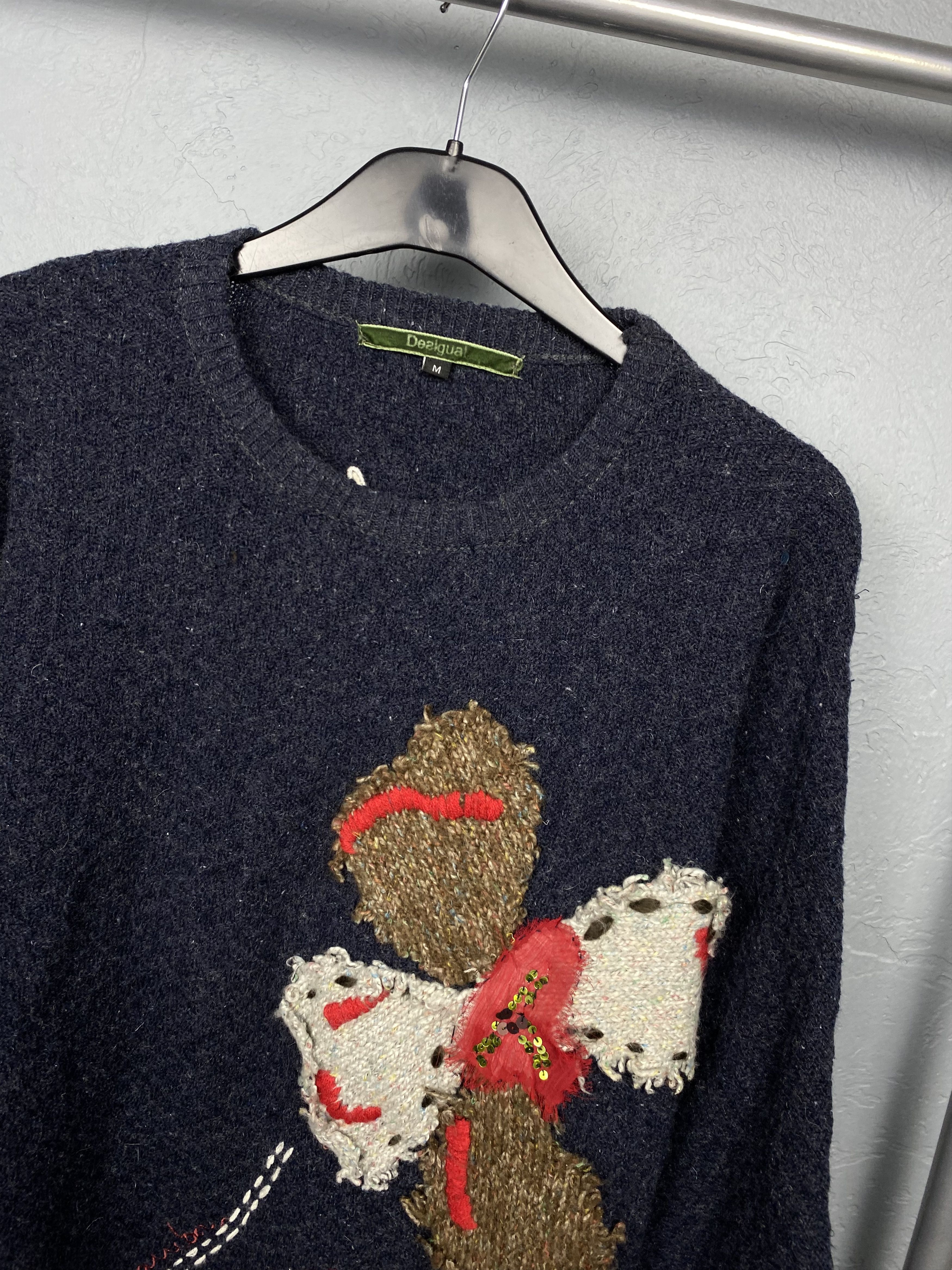 Desigual Desigual Womens Wool Knit Crew Neck Sweater Size M / US 6-8 / IT 42-44 - 2 Thumbnail