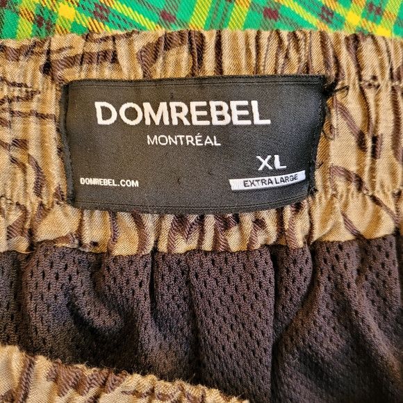 DOMREBEL DOMREBEL wavy Beige Tan Woven Jacquard Design Shorts - XL Size US 34 / EU 50 - 2 Thumbnail