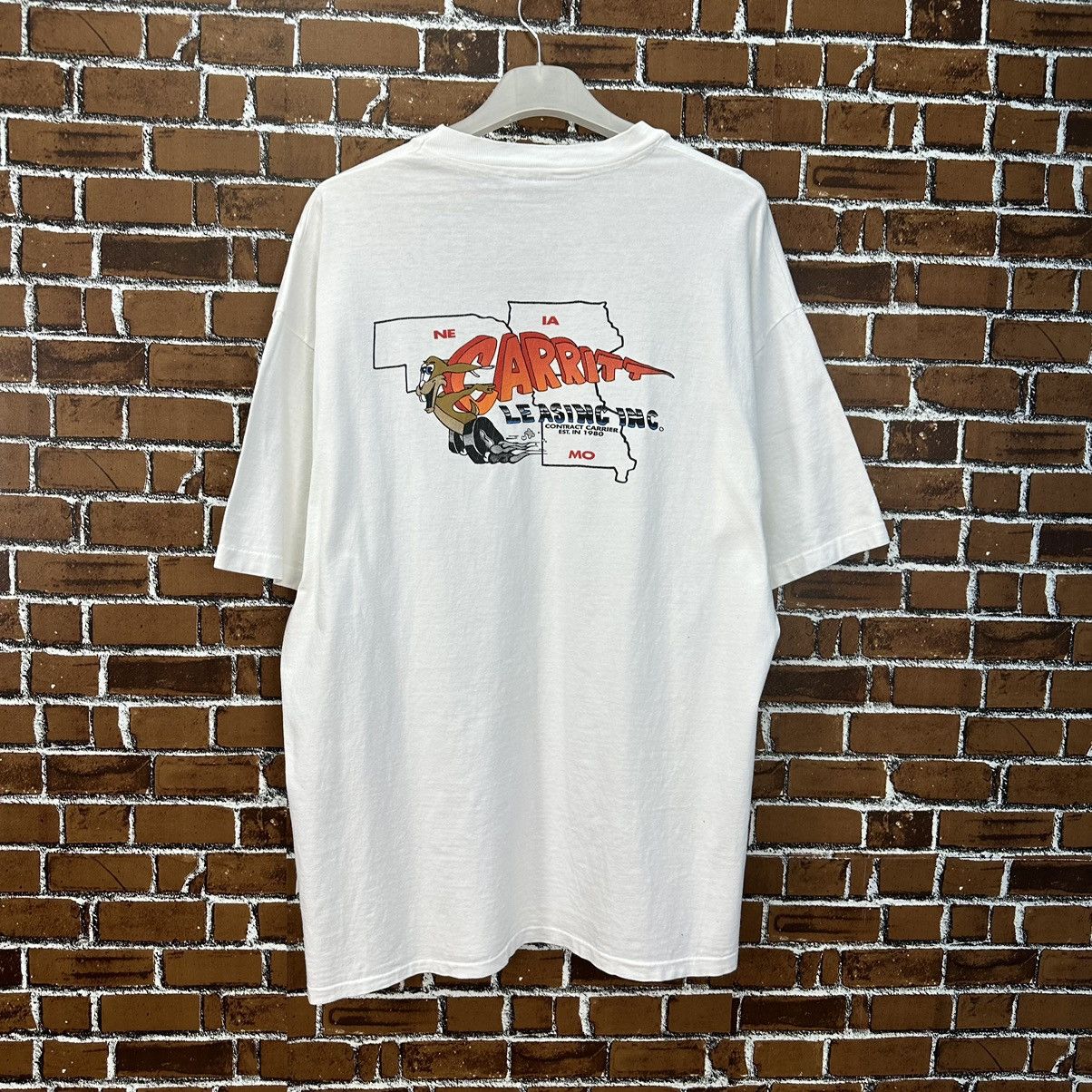 Vintage Vintage Hanes Made In Usa Carritt Racing TShirt A819 Size US XL / EU 56 / 4 - 1 Thumbnail