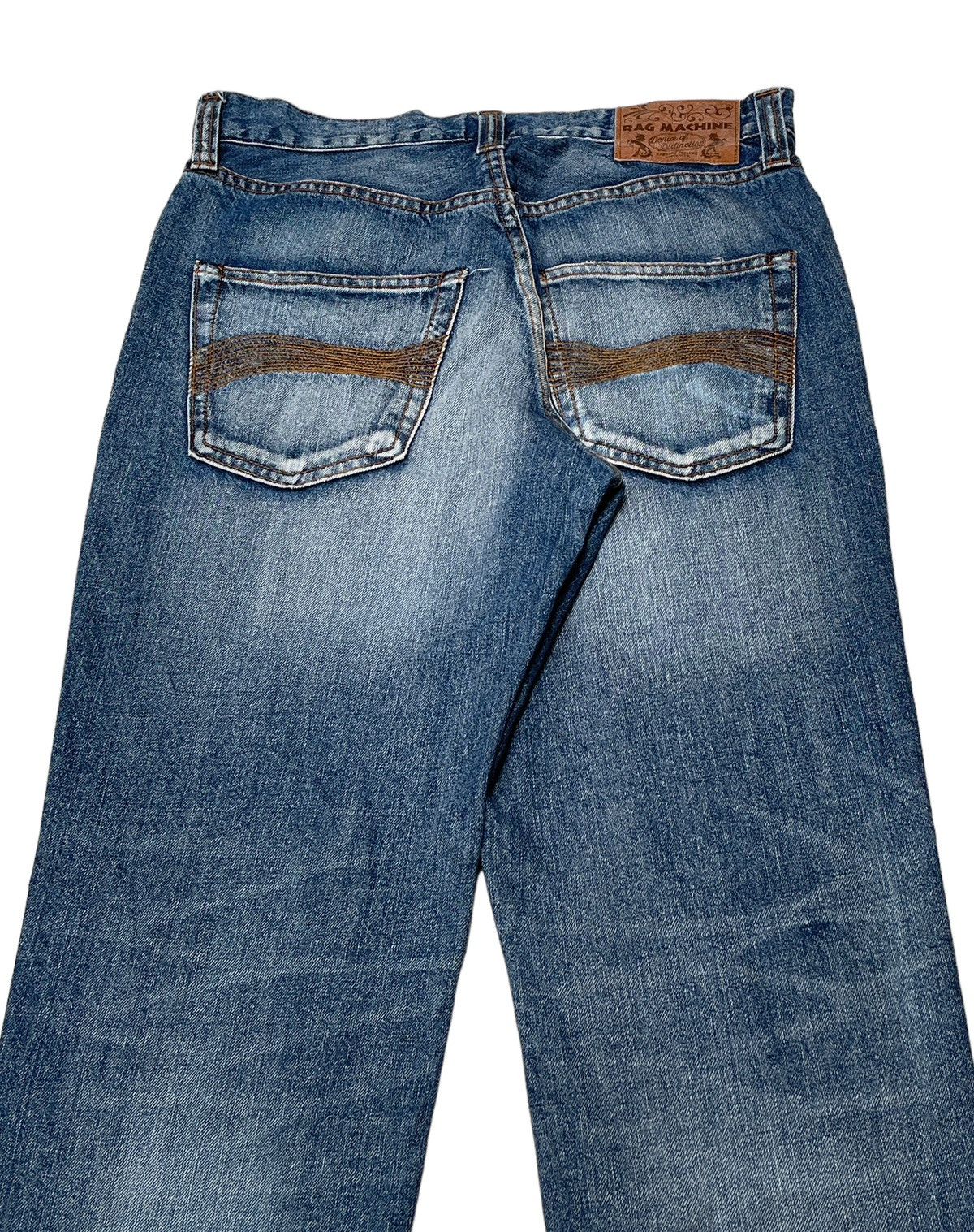 Japanese Brand × Vintage Vintage Japanese Brand Rag Machine Distressed Jeans 1990s Size US 31 - 7 Thumbnail