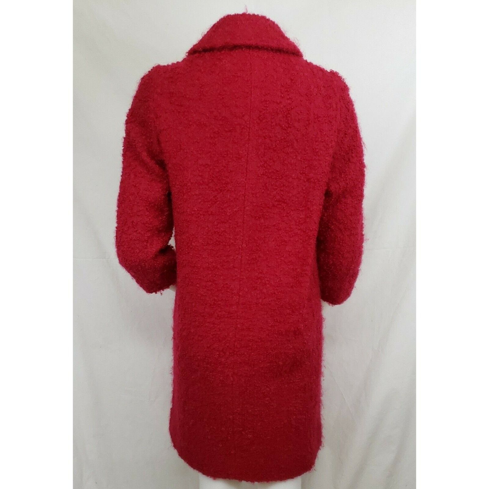 Vintage Vintage Jack Bloom Mohair Wool Boucle Coat Womens S Red Nubb Size S / US 4 / IT 40 - 4 Thumbnail