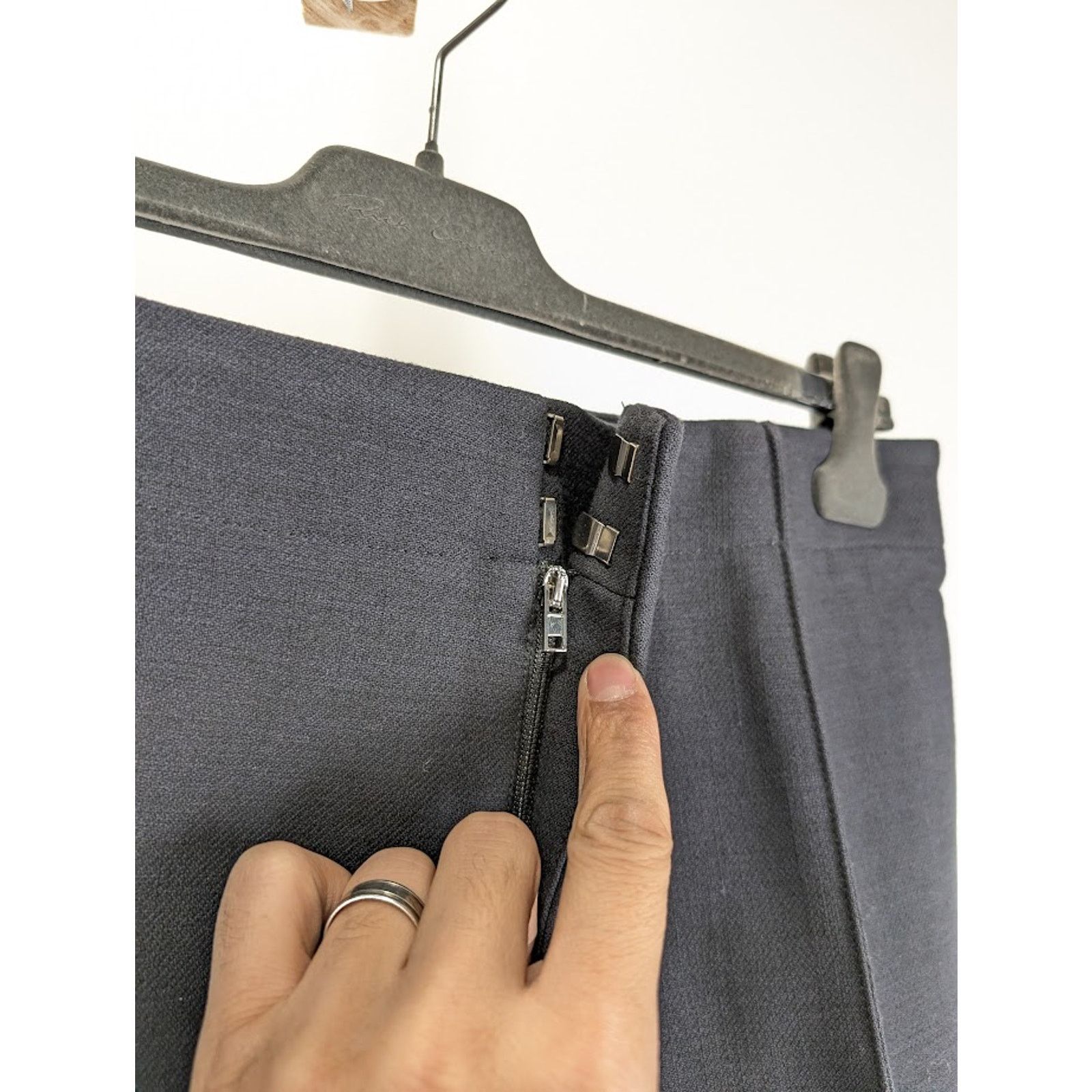 Bottega Veneta o1rshd1 Structured Double Melange Trousers in Blue/Black Size US 34 / EU 50 - 9 Thumbnail