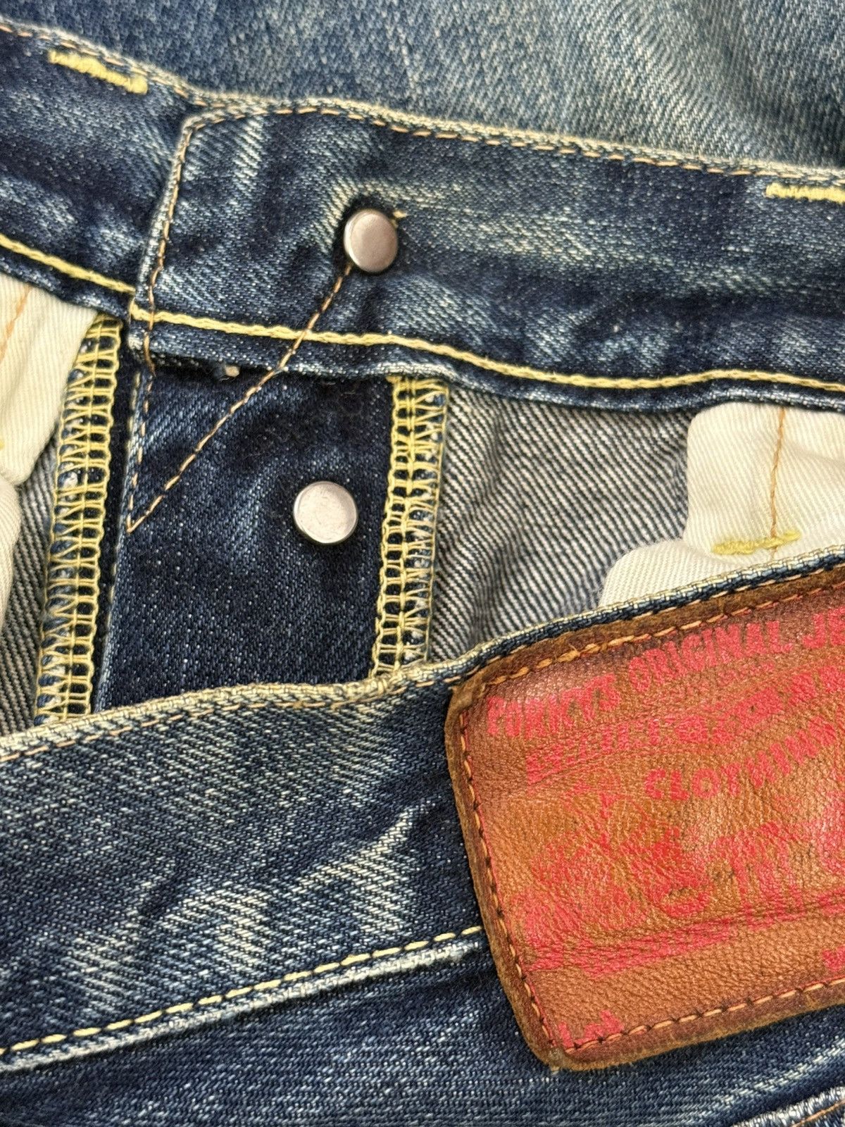Japanese Brand DENIM PORKY’S JAPAN REDLINE SELVEDGE DISTRESSED JEANS Size US 27 - 20 Thumbnail