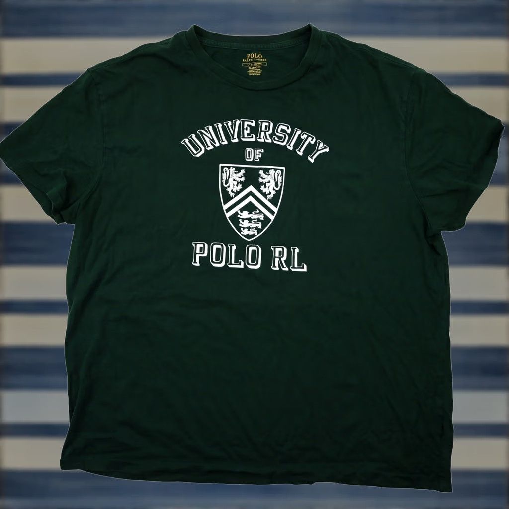 Polo Ralph Lauren VINTAGE Polo Ralph Lauren Shirt Mens Large University Graphic T Shirt Green L Boys? Size US L / EU 52-54 / 3 - 1 Thumbnail