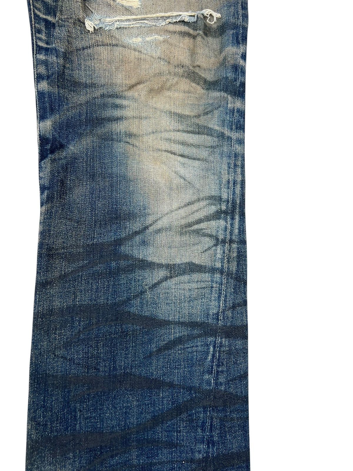 Tornado Mart Trashed Tornado Mart Japan Dirty Muddy Denim Jeans Distress Size US 33 - 10 Thumbnail