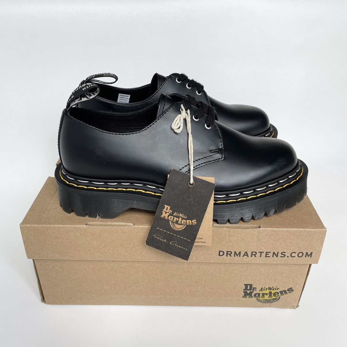Dr. Martens × Rick Owens 'Bex 1461' Black Leather Shoes | Grailed