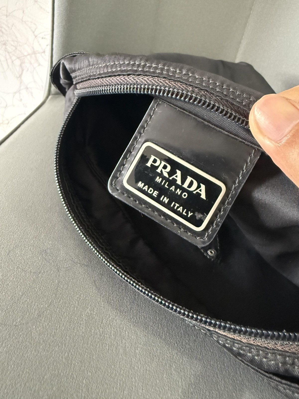 Prada Vintage Prada Medium Black Crossbody Sling Bag Size ONE SIZE - 9 Thumbnail