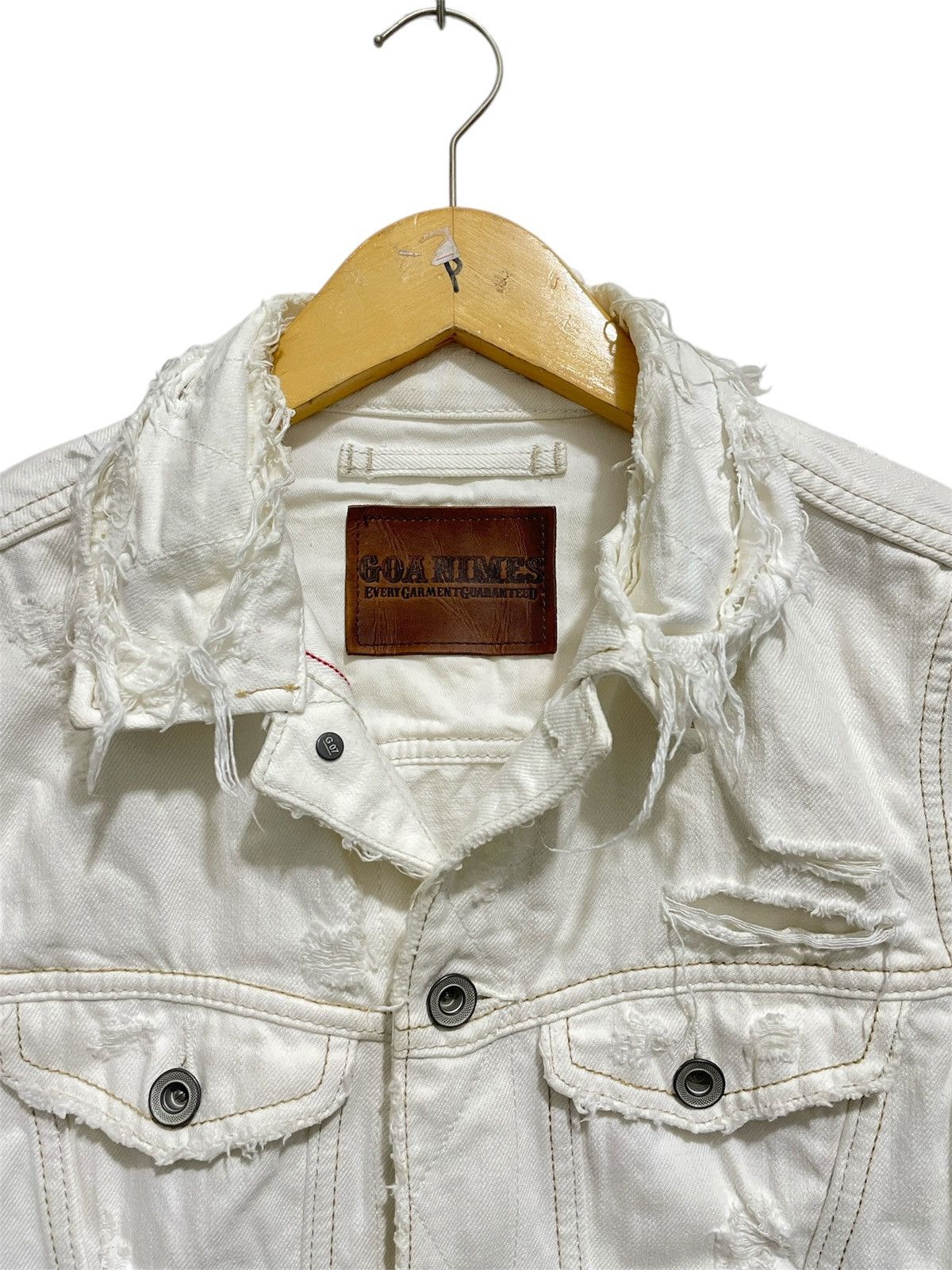 If Six Was Nine ⚡️NEEDGONE⚡️Vintage GOA Nimes Japan Distressed Denim Jacket Size US S / EU 44-46 / 1 - 3 Thumbnail