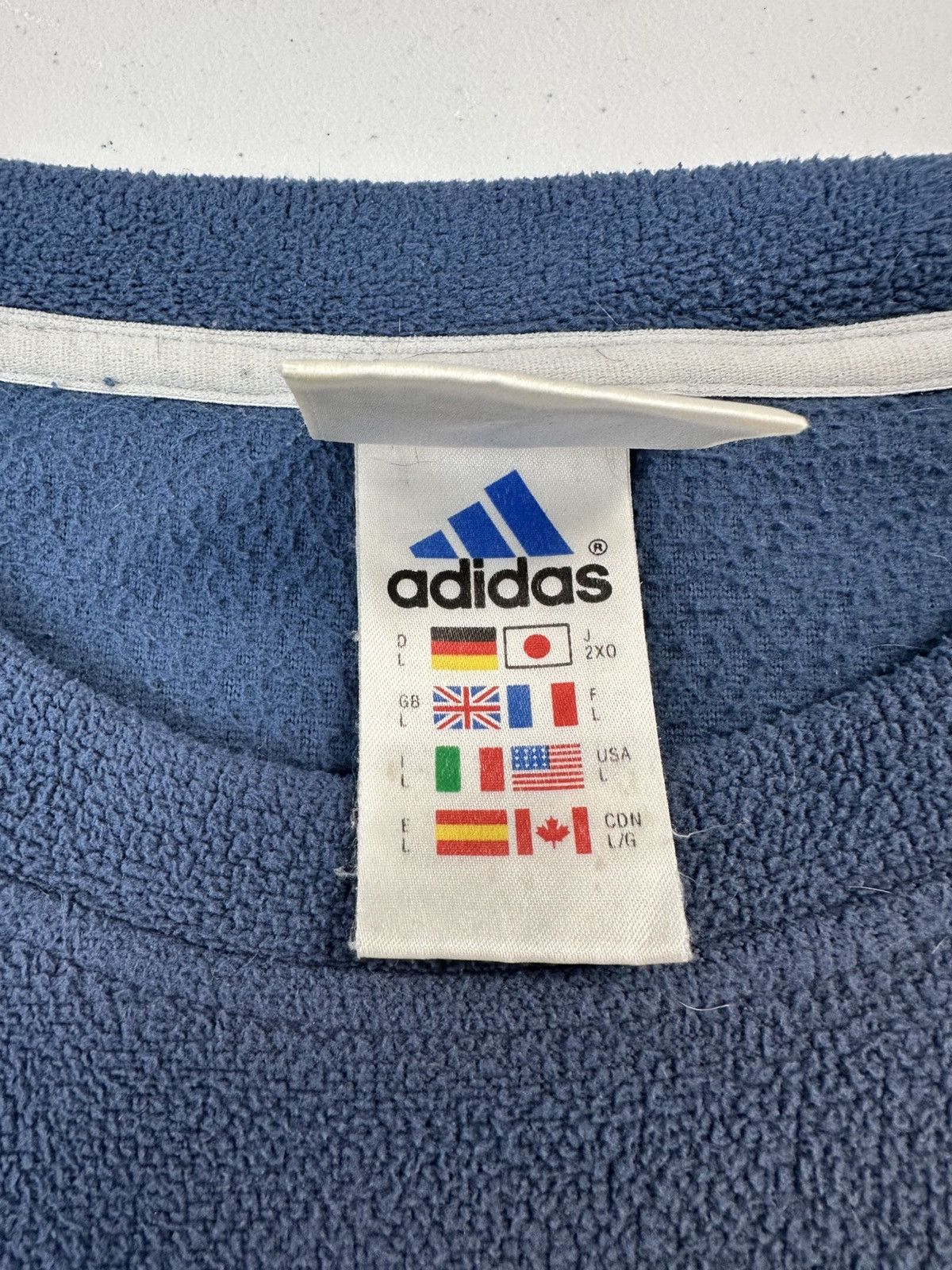 Adidas 90s Vintage Adidas Fleece Sweater Size US L / EU 52-54 / 3 - 10 Thumbnail