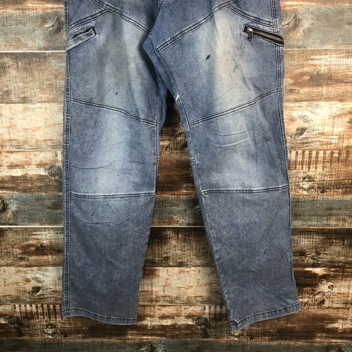 Japanese Brand DL Blue B Cargo Multipocket Blue Pants #C290 Size US 33 - 6 Thumbnail