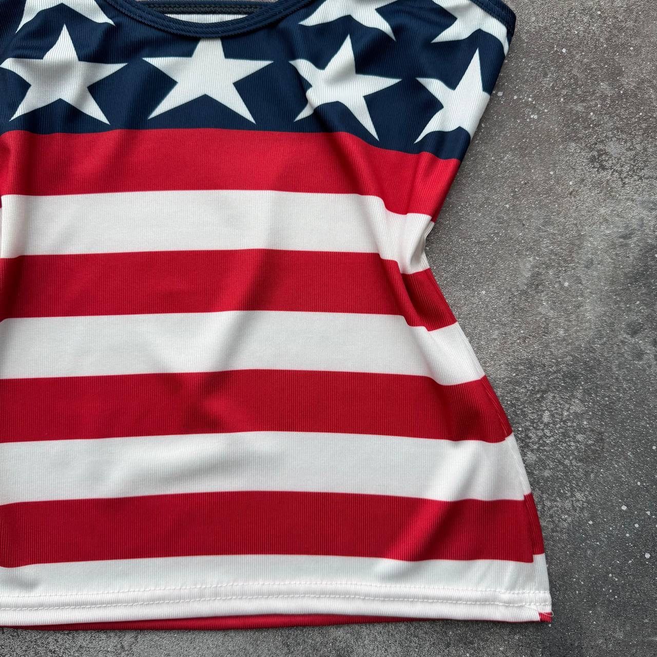 20471120 × Vintage US Flag Super Sexy Y2K Glamour Rave Opium Vintage Tank Top Size S / US 4 / IT 40 - 7 Thumbnail