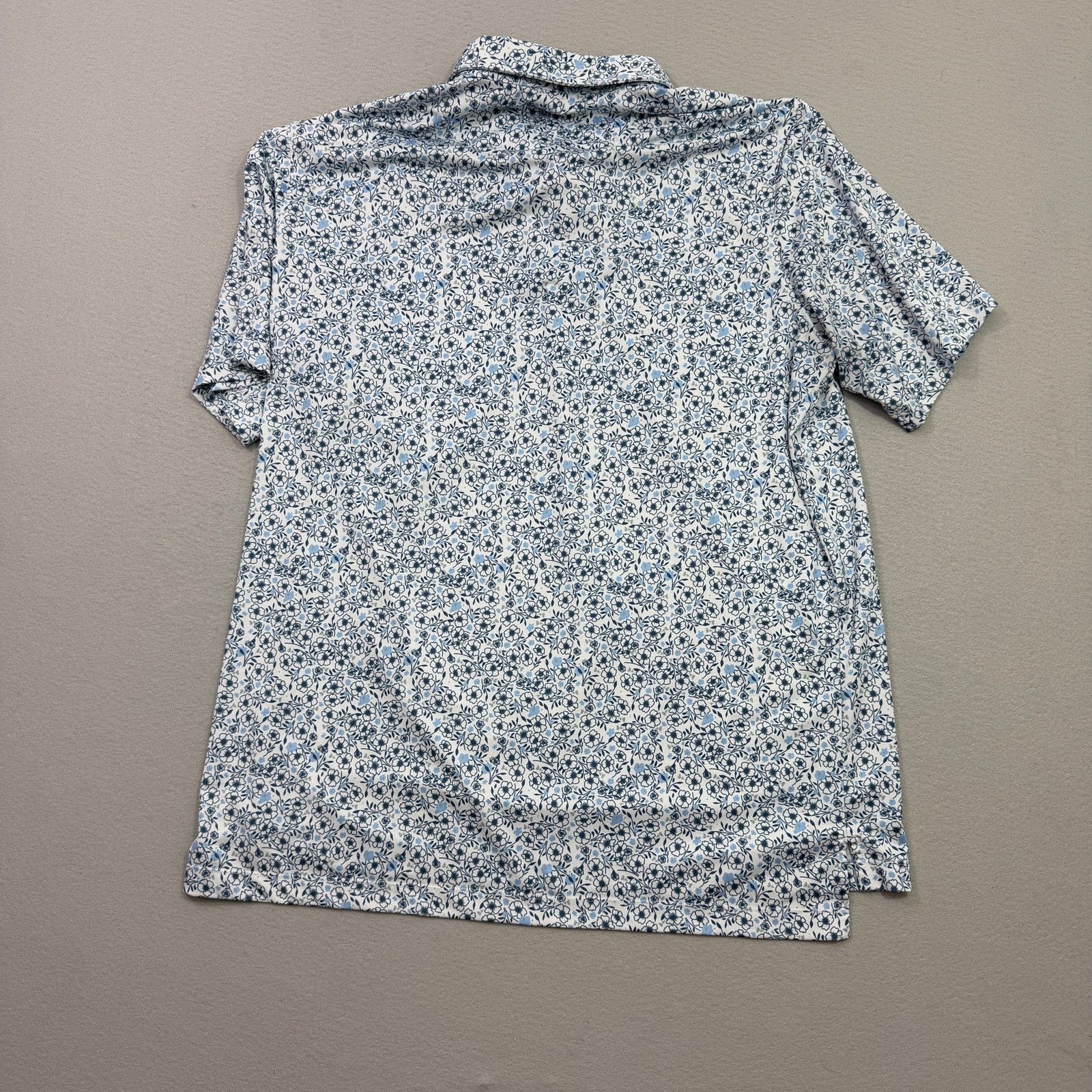 Other Henry Dean Sleepy Floral Print Performance Knit Polo Shirt Size US XL / EU 56 / 4 - 7 Thumbnail