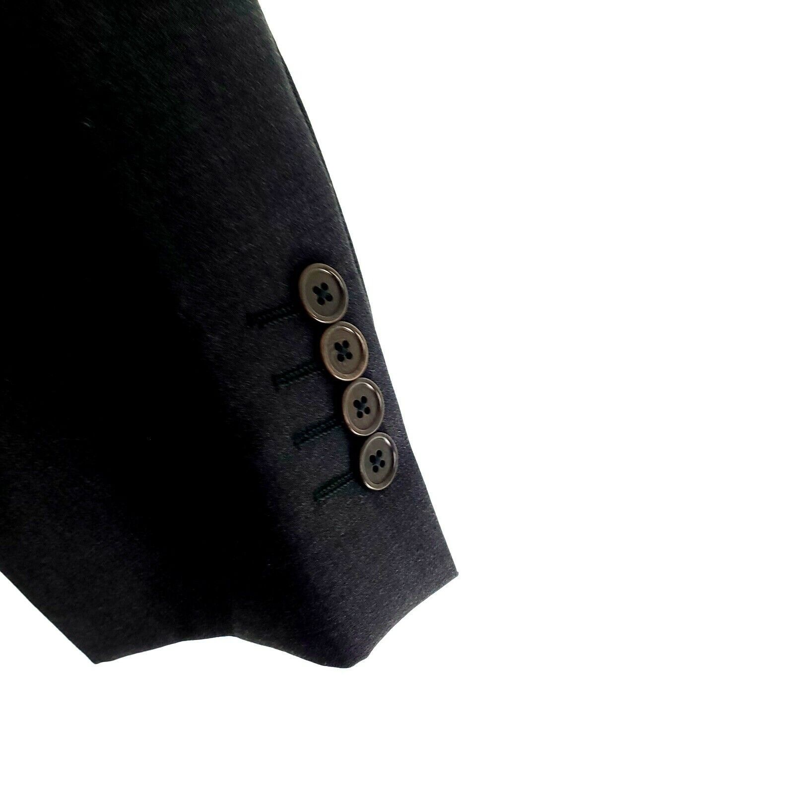 Pronto Uomo Pronto Uomo Super 120s Wool 2 Button Blazer 44L Gray Italy S Size 44L - 4 Thumbnail
