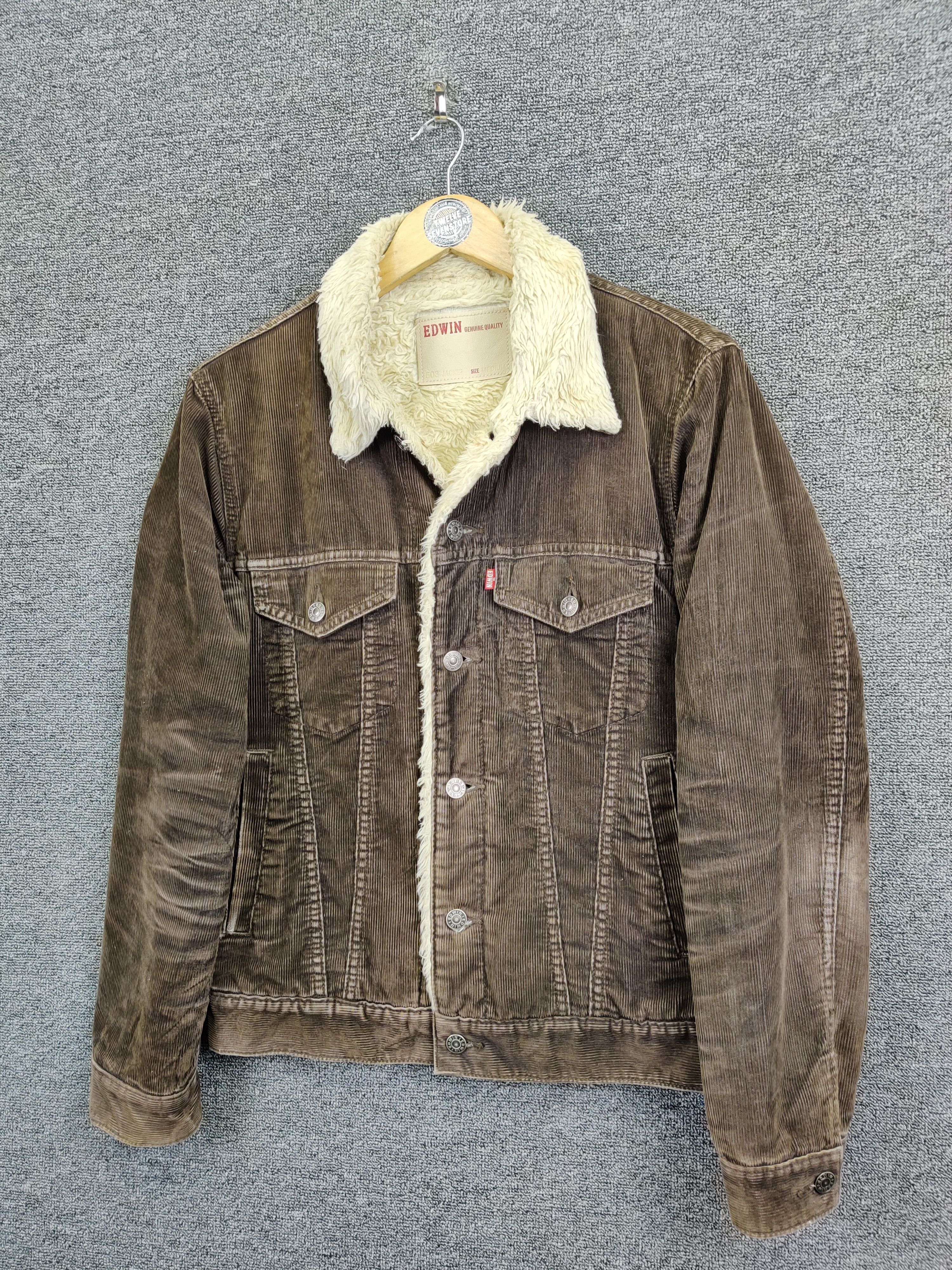 Edwin Vintage Edwin Shearling Corduroy Jacket Size US M / EU 48-50 / 2 - 2 Thumbnail