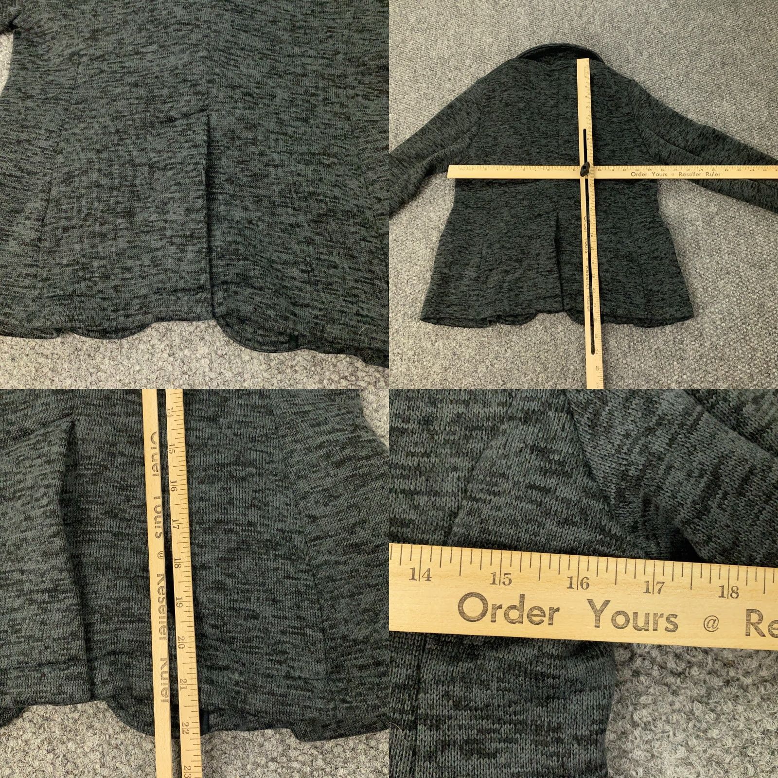 Lands' End Lands End Blazer Jacket Womens XS Gray One Button Casual Soft Shell Sweater Size XS / US 0-2 / IT 36-38 - 8 Thumbnail