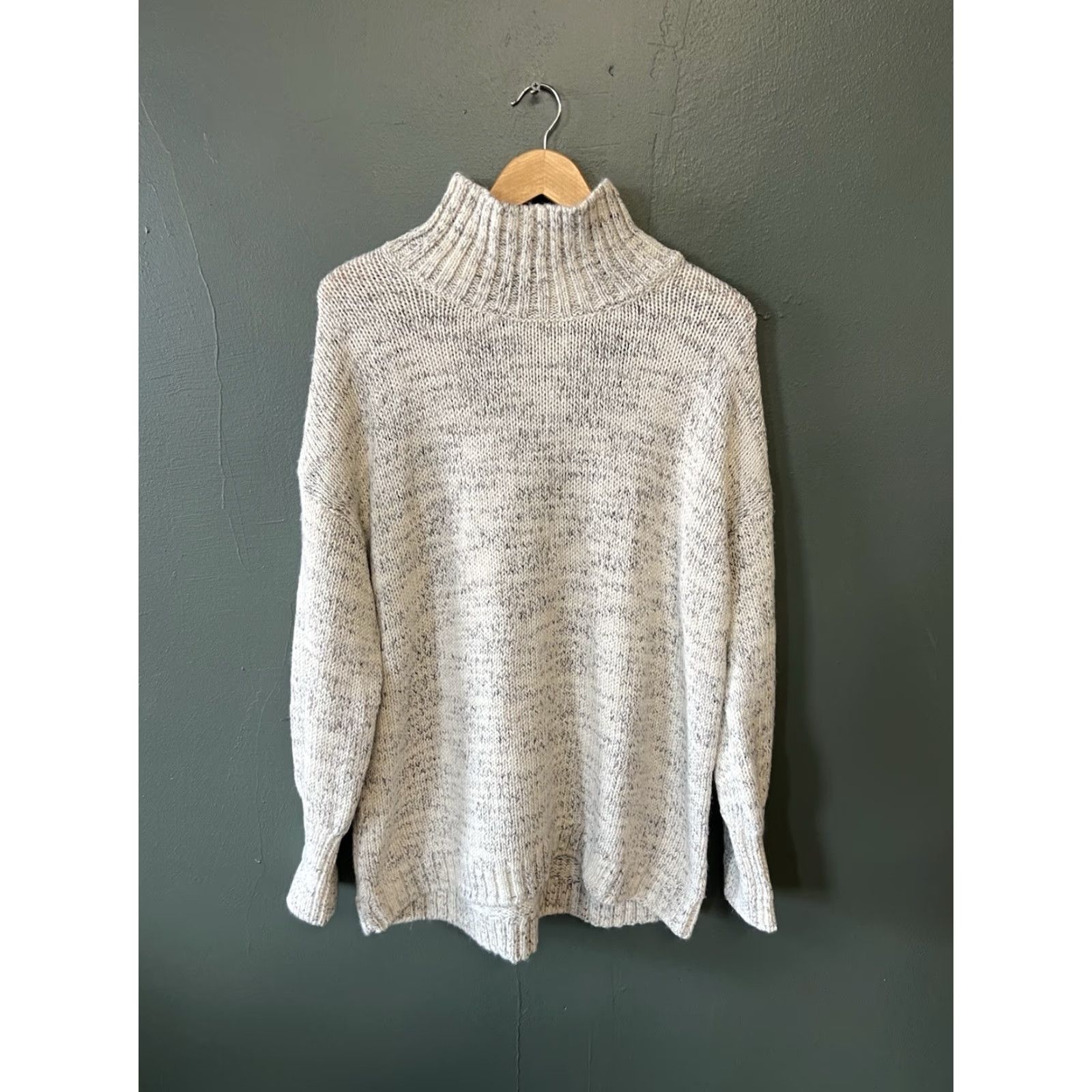 J. Jill VINTAGE Pure Jill Womens Knit Pullover Sweatshirt Mock Neck Beige M Women Size M / US 6-8 / IT 42-44 - 2 Thumbnail