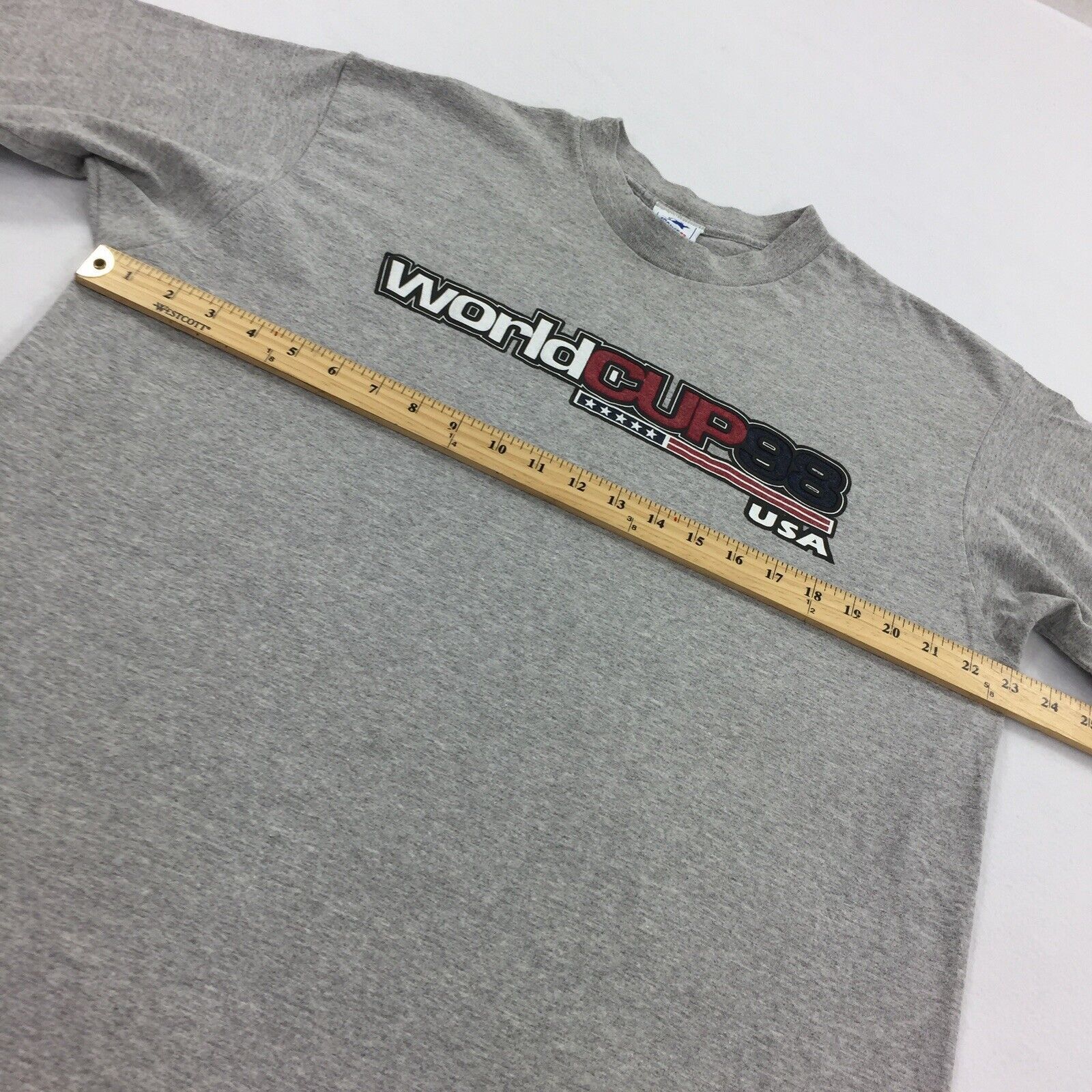 Vintage Vintage 1998 World Cup 88 USA Single Stitch T-Shirt XL Grey Size US XL / EU 56 / 4 - 7 Thumbnail