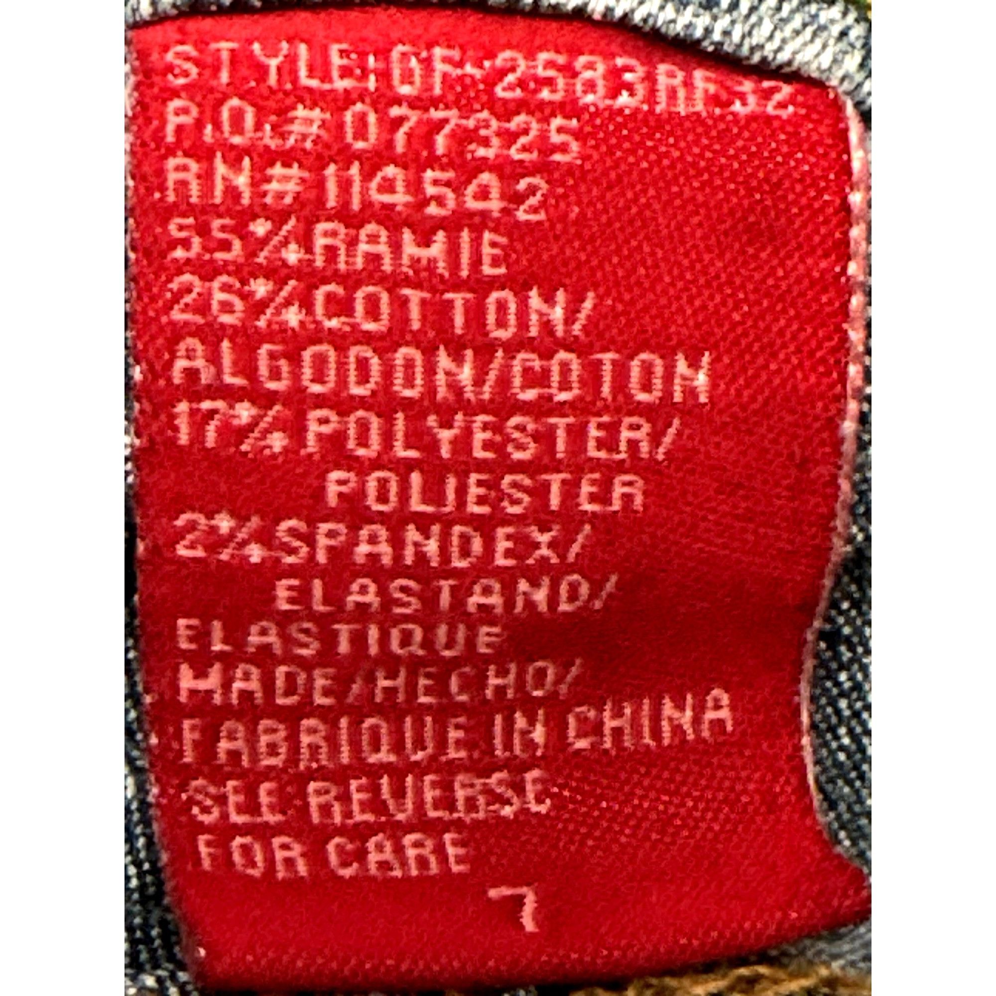 Other Authentic 579 Jeanswear Denim Blue Mid Rise Straight Leg Emb Size 31" - 5 Thumbnail