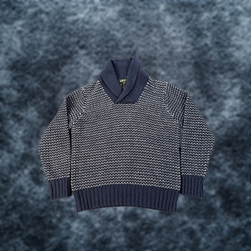 Orvis Orvis Sweater Cardigan Mens M Blue Wool Nylon Knit Shawl Collar Pockets Regular Winter Size US M / EU 48-50 / 2 - 1 Thumbnail