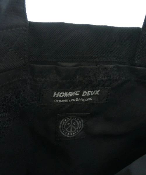 Comme des Garcons Homme Deux Tote Bag Shoulder strap Nylon Pocket Inside Plain Black Size ONE SIZE - 5 Thumbnail
