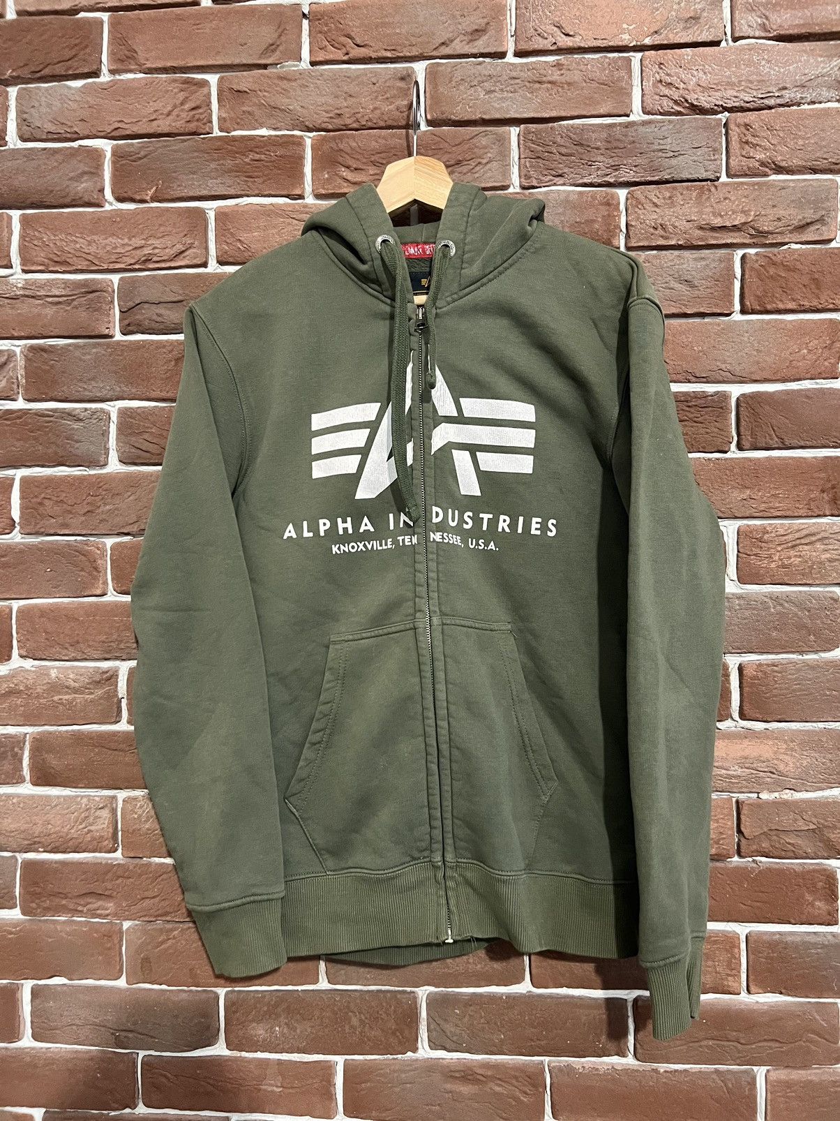 Alpha Industries Rare Alpha Industries Green Olive Zip Hoodie Hype Streetwea Size US S / EU 44-46 / 1 - 1 Thumbnail