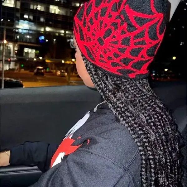Japanese Brand Spider Web Pattern Pullover Knitted Hat Size ONE SIZE - 2 Thumbnail