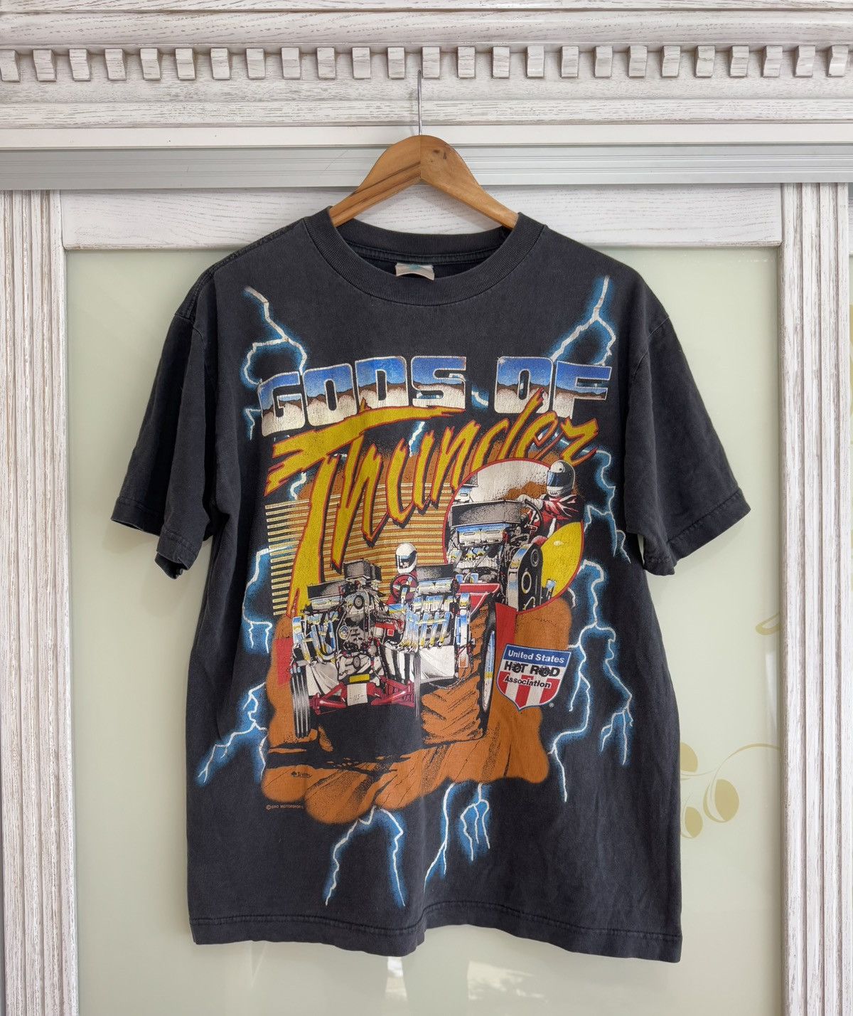 Vintage Very Rare 90’s Gods Of Thunder Hot Rod T-shirt Vintage Tee Size US L / EU 52-54 / 3 - 1 Thumbnail