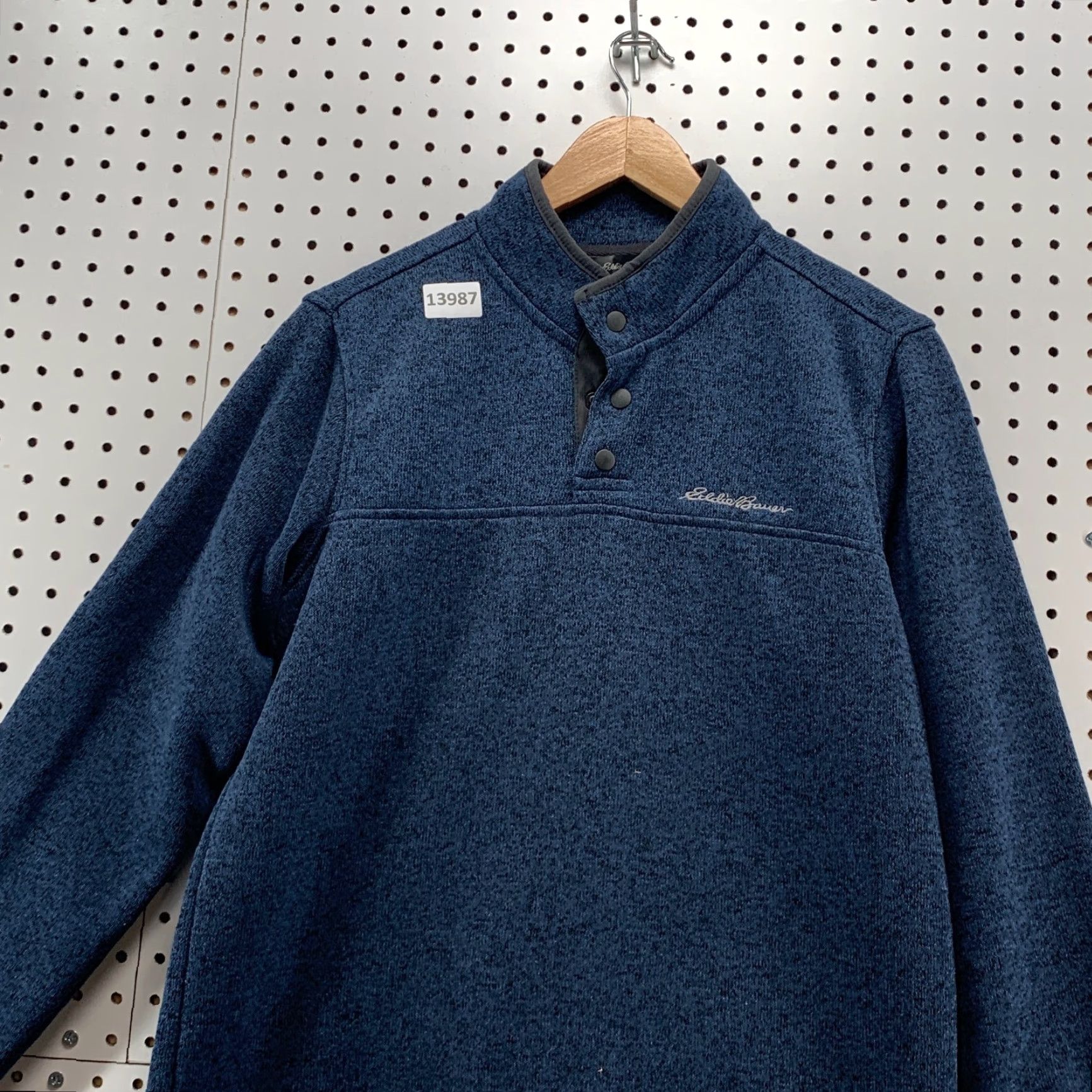 Eddie Bauer VINTAGE Eddie Bauer Pullover Sweater Mock Neck Blue Mens Medium 1/4 Snap Knit 90s Size US M / EU 48-50 / 2 - 7 Thumbnail
