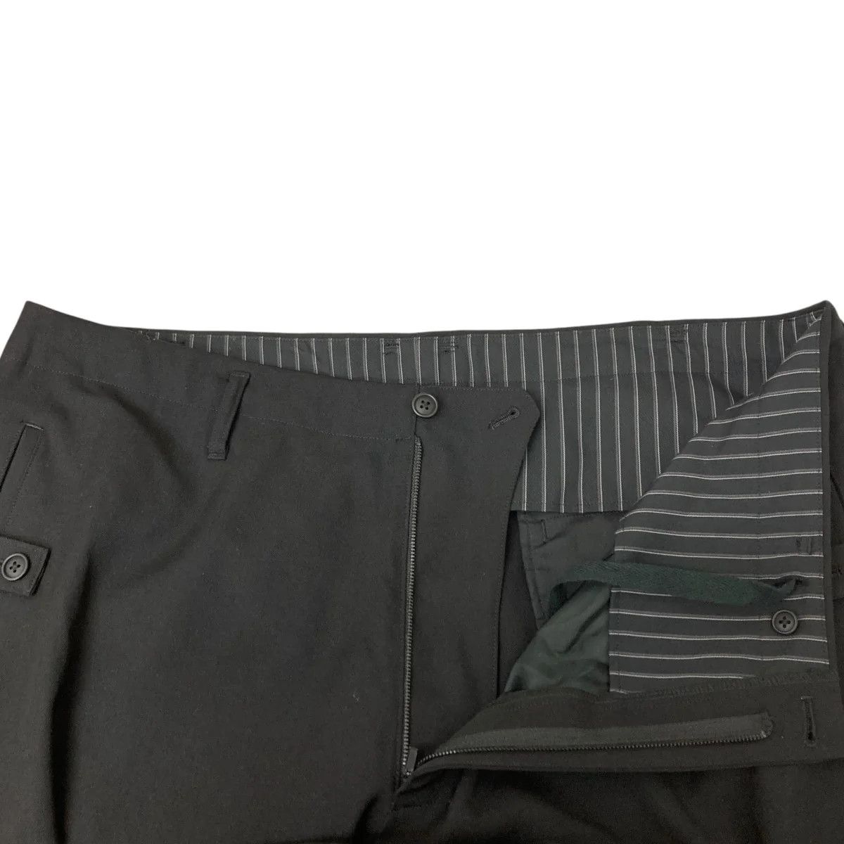 Yohji Yamamoto Yohji Yamamoto pour homme// WOOL GABARDINE TAB WIDE PANTS Size US 42 / EU 58 - 3 Thumbnail