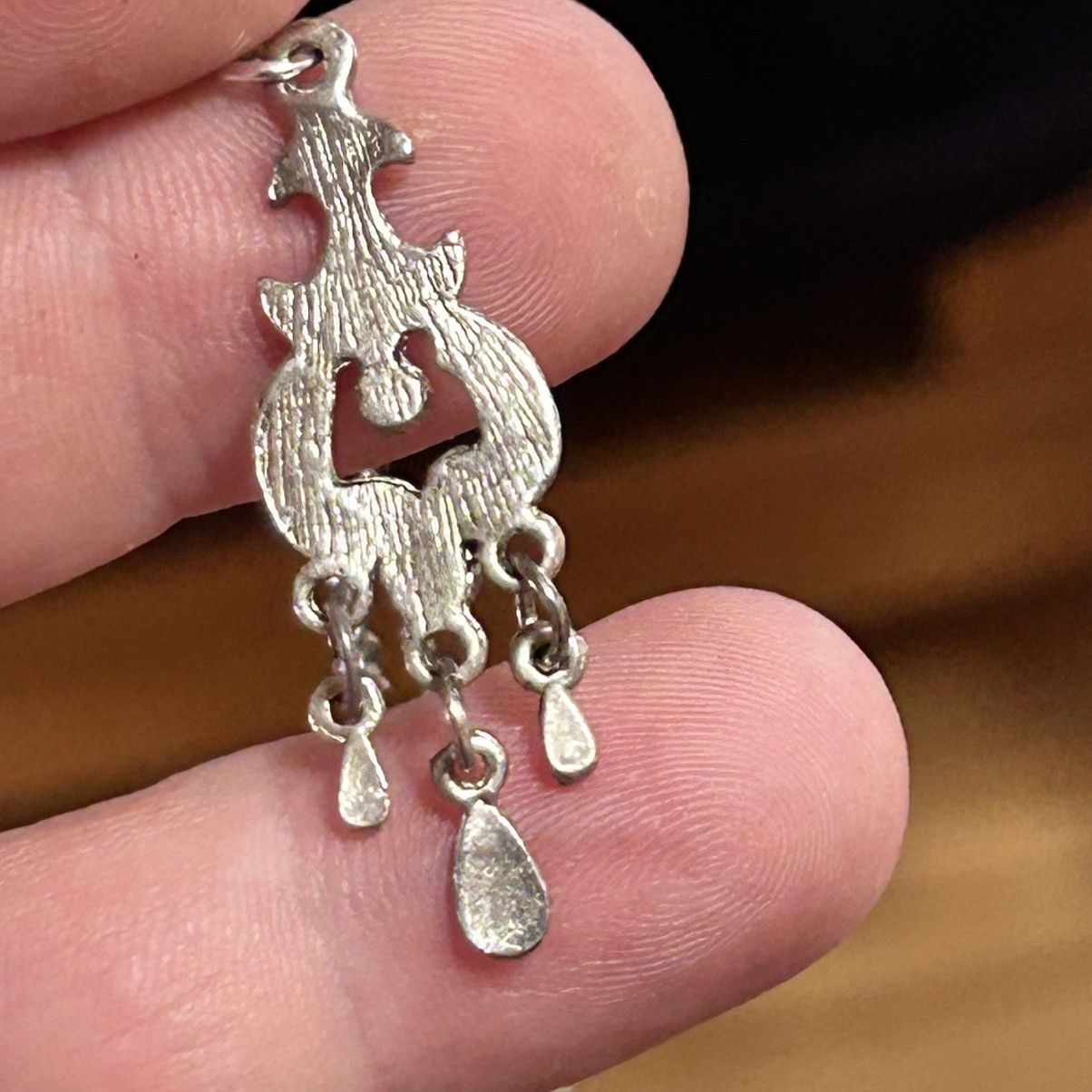 Handmade Handcrafted salvaged vintage chandelier pendant necklace Size ONE SIZE - 5 Thumbnail