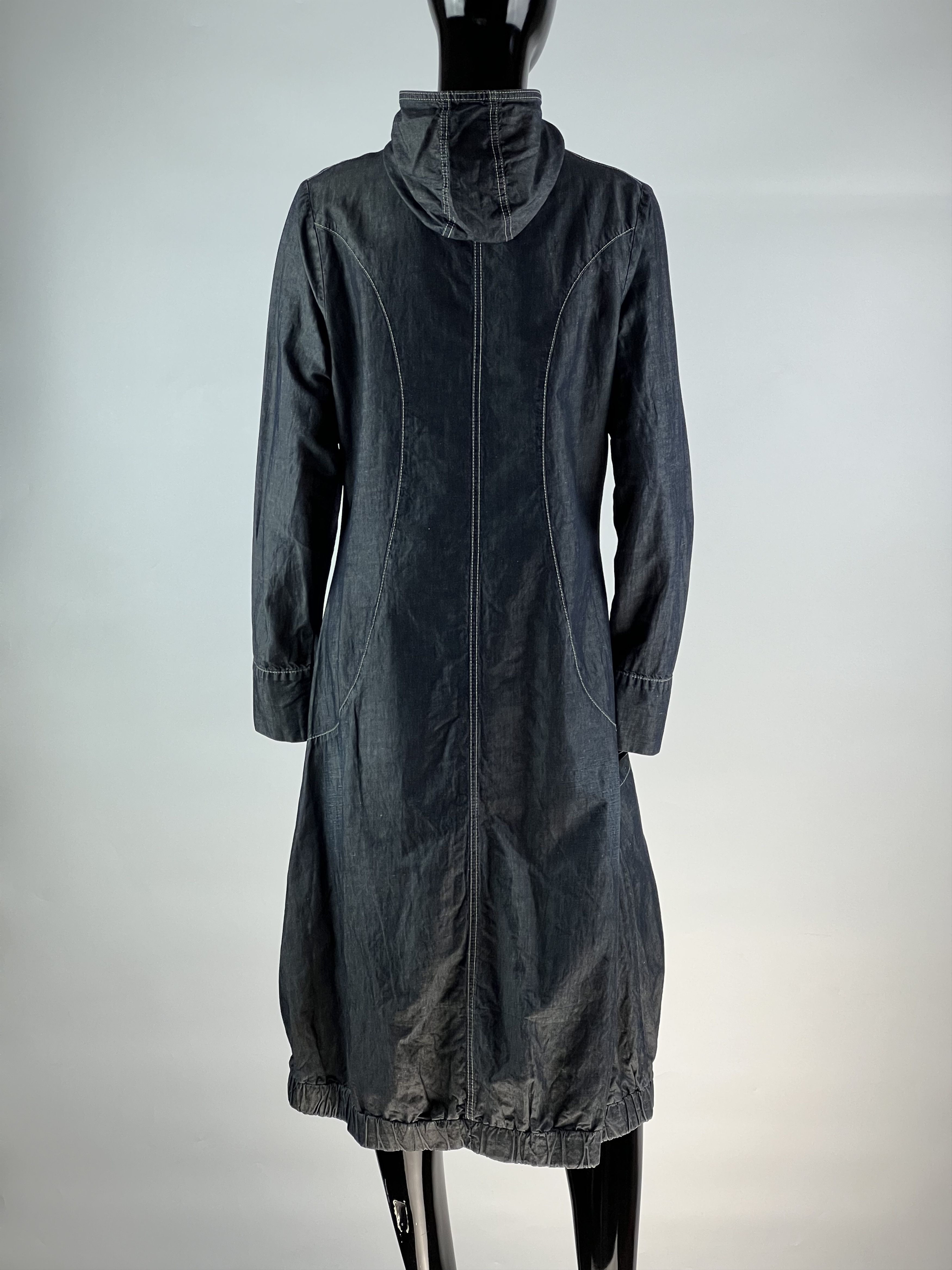 Sarah Pacini Rare Vintage Sarah Pacini Long Hooded Denim Jacket Size T1 Size S / US 4 / IT 40 - 3 Thumbnail