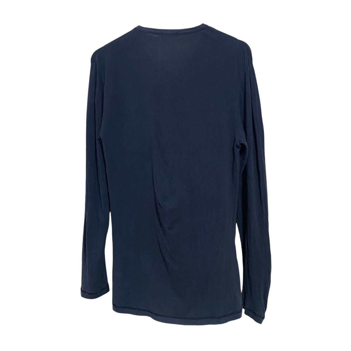 Celine Vintage Celine Navy Longsleeve Shirt Size US M / EU 48-50 / 2 - 2 Thumbnail