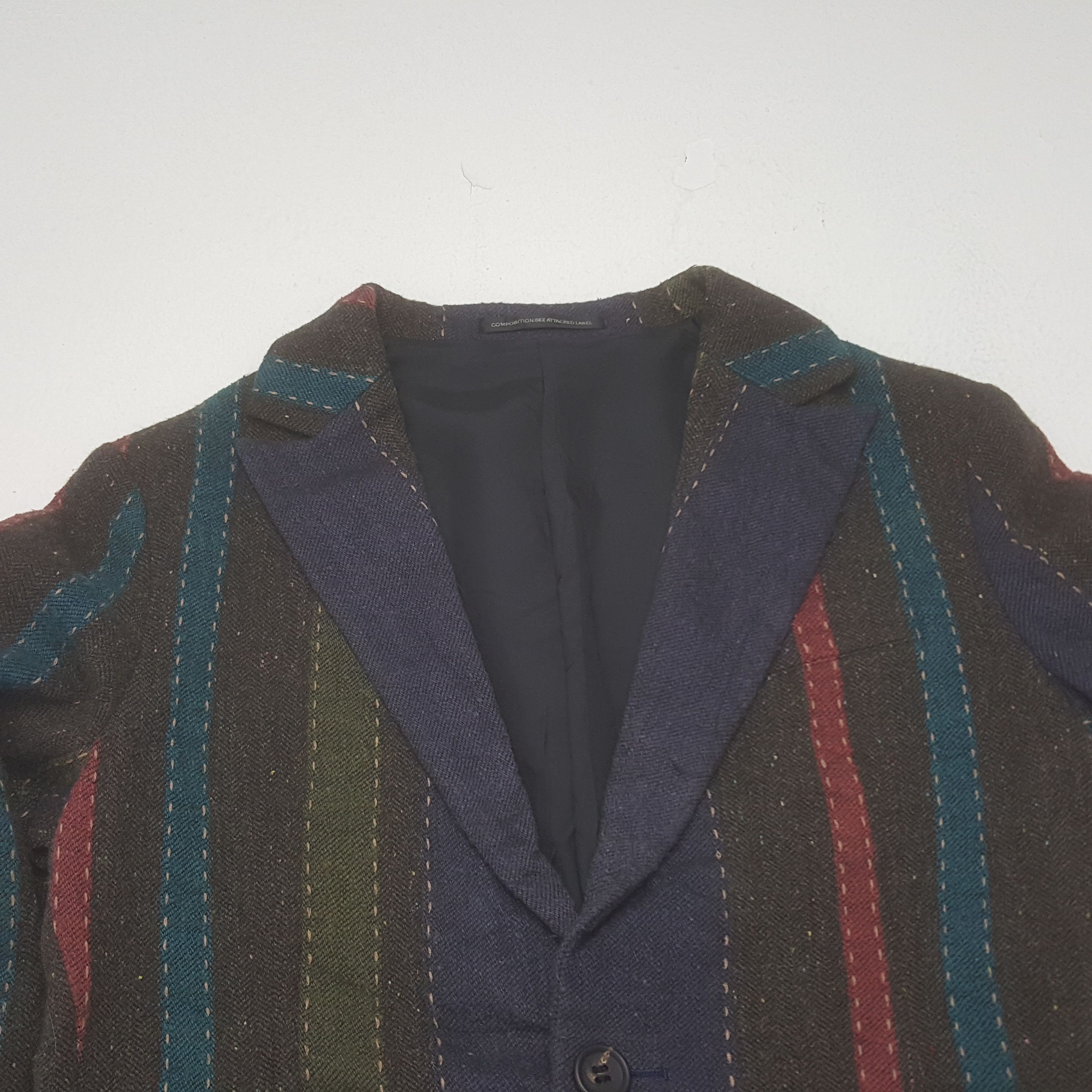 Yohji Yamamoto Vintage Y's by Yohji Yamamoto Striped Blazer Coat Size US XS / EU 42 / 0 - 3 Thumbnail