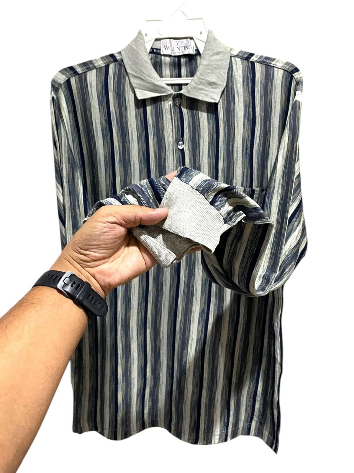Other Valentino Marble Striped Polos Size US L / EU 52-54 / 3 - 8 Thumbnail