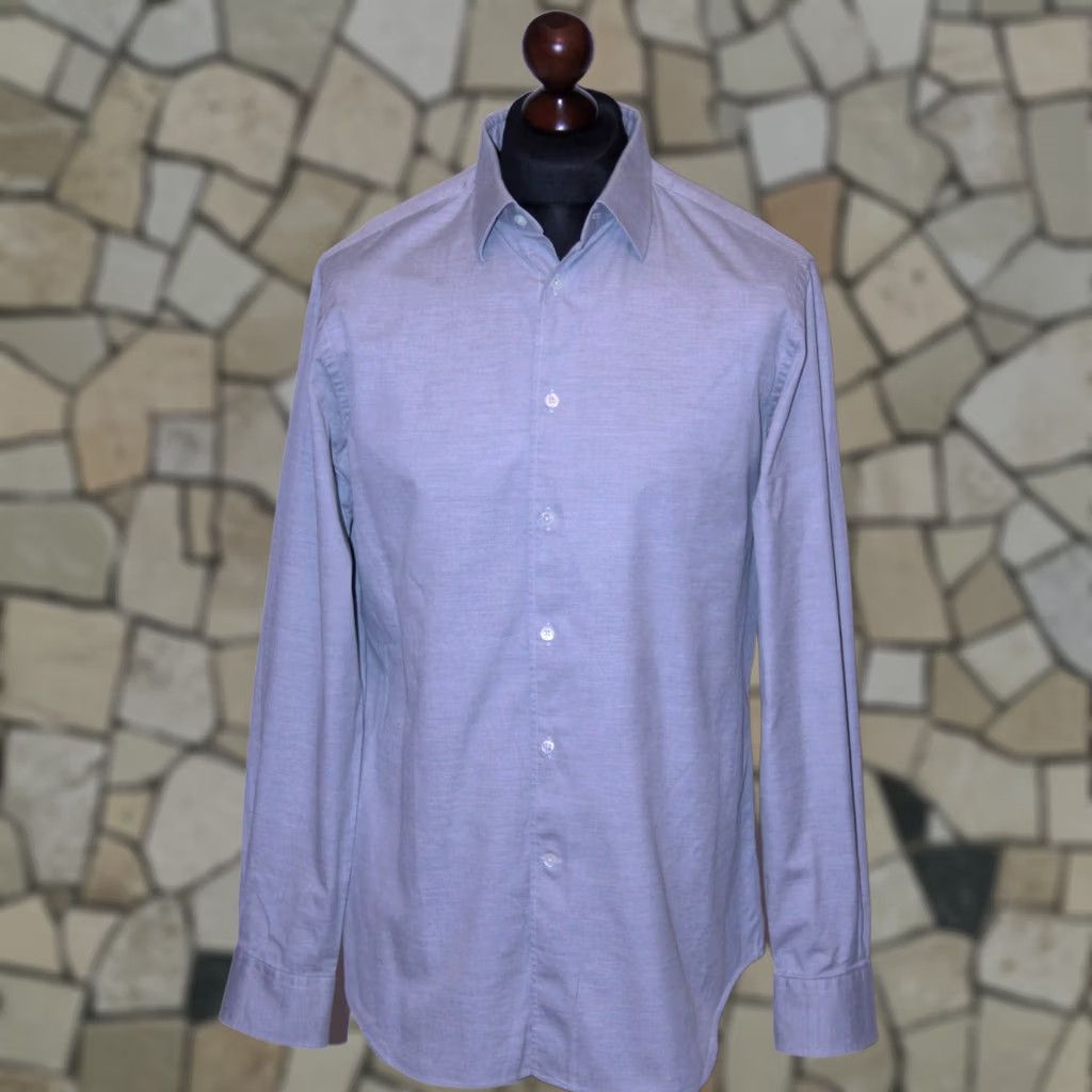Corneliani Corneliani Shirt Men Grey Formal Dress Shirt Long Sleeve 41, 16 Dress Shirt Mens Grey Corneliani Size 41 16 Size 42R - 1 Thumbnail