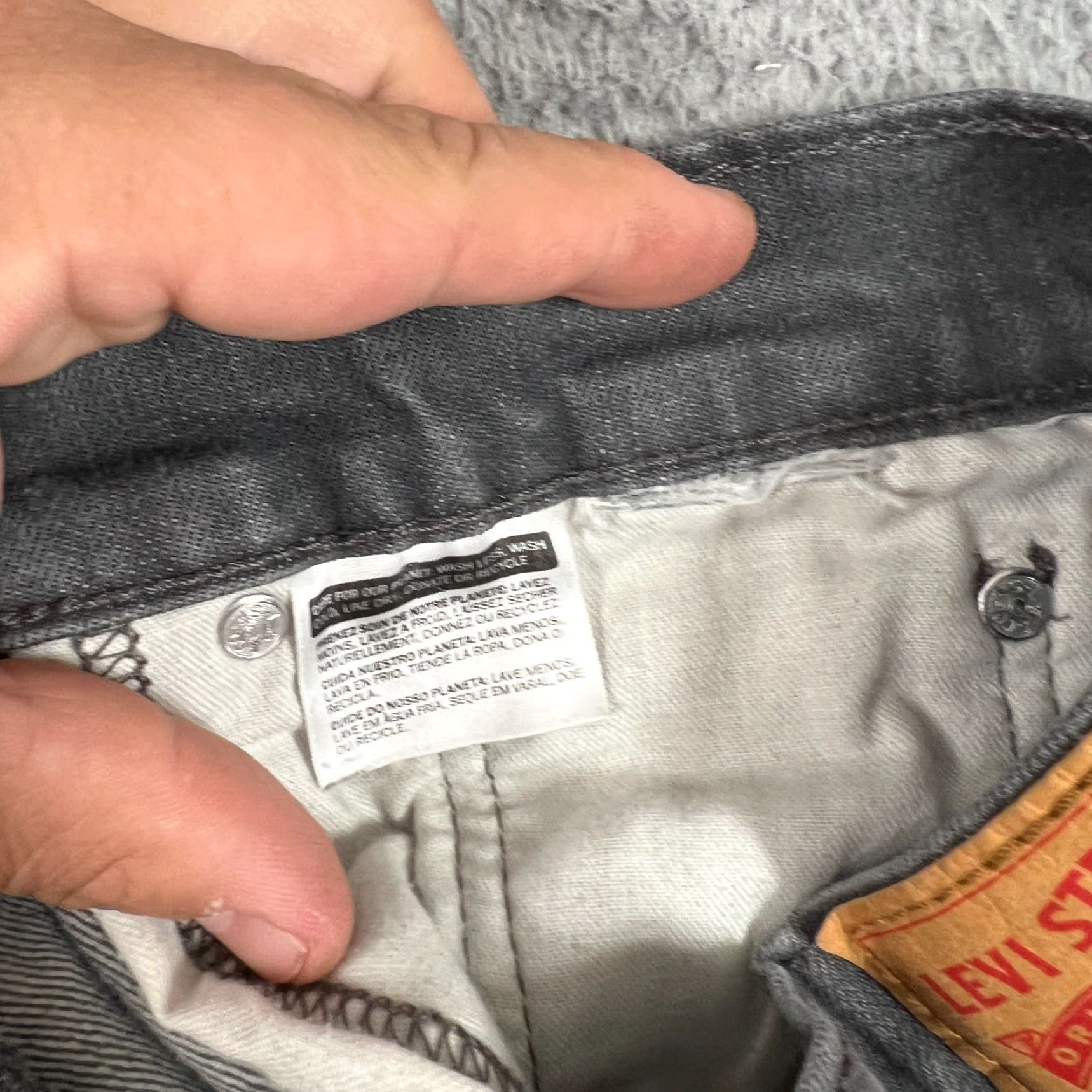 Levi's Levi's 502 Jeans Size 30x29" Black Slim Straight Stretch Men's Denim Size US 31 - 5 Thumbnail