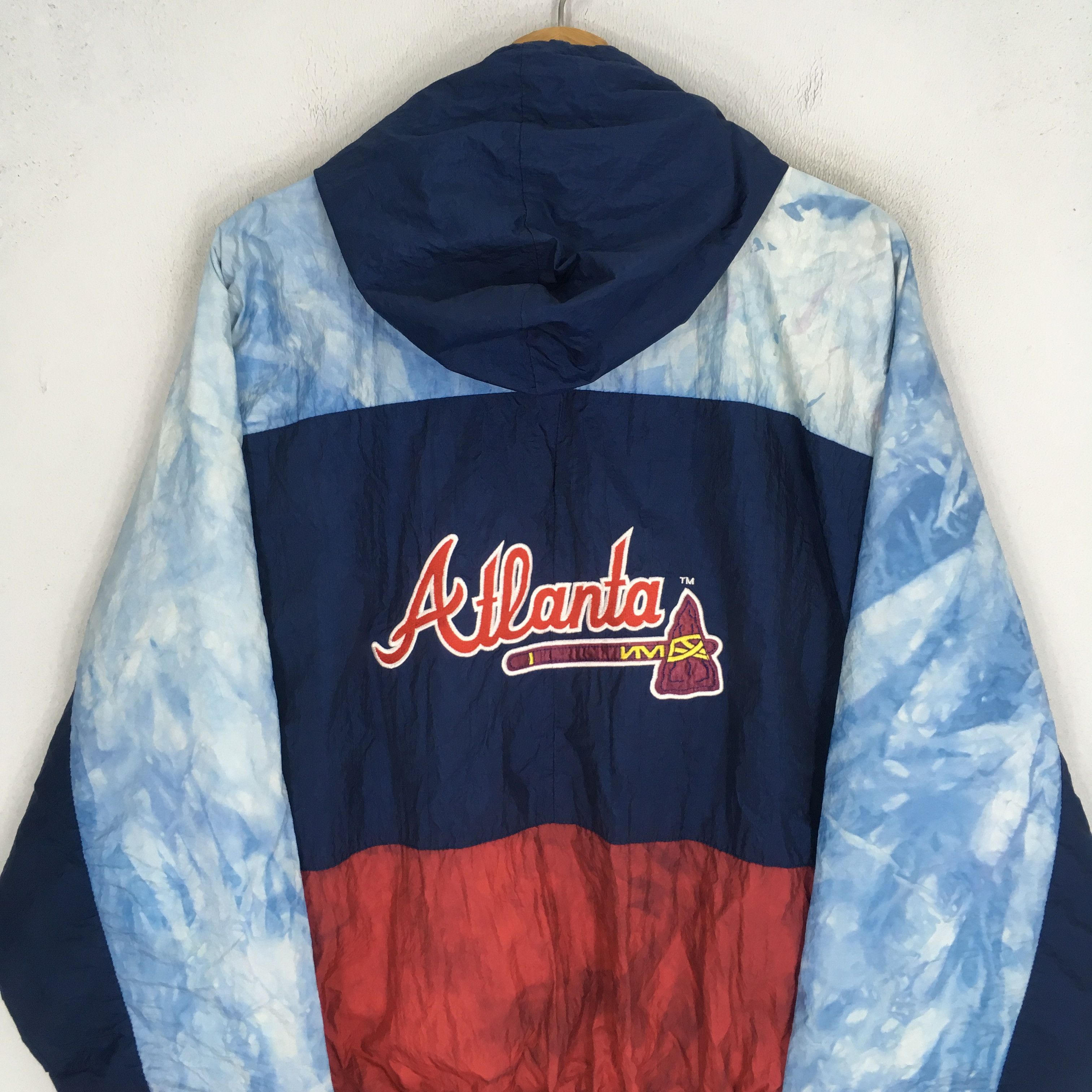MLB Vintage 90's Atlanta Braves MLB Distressed Jacket Size US L / EU 52-54 / 3 - 13 Thumbnail