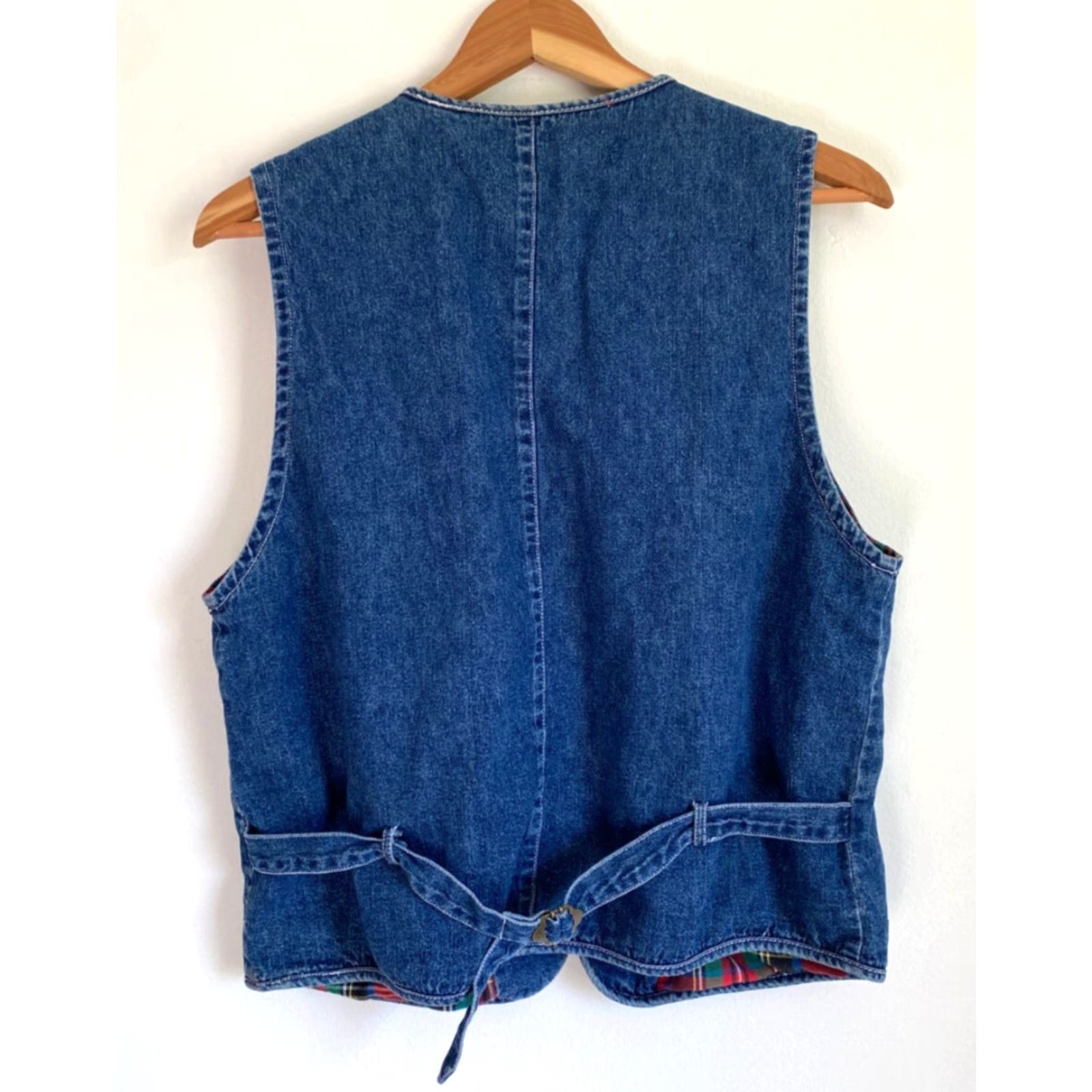 Vintage VINTAGE Women's Denim Vest Warner Bros. Sylvester and Tweety 90s Embroidered Button Front Lined Pockets Blue Cotton M Size M / US 6-8 / IT 42-44 - 2 Thumbnail