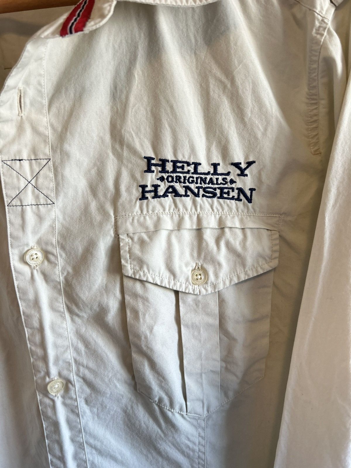 Helly Hansen Vintage 90s Helly Hansen Mens Beige Collared Button Shirt Size US XL / EU 56 / 4 - 5 Thumbnail