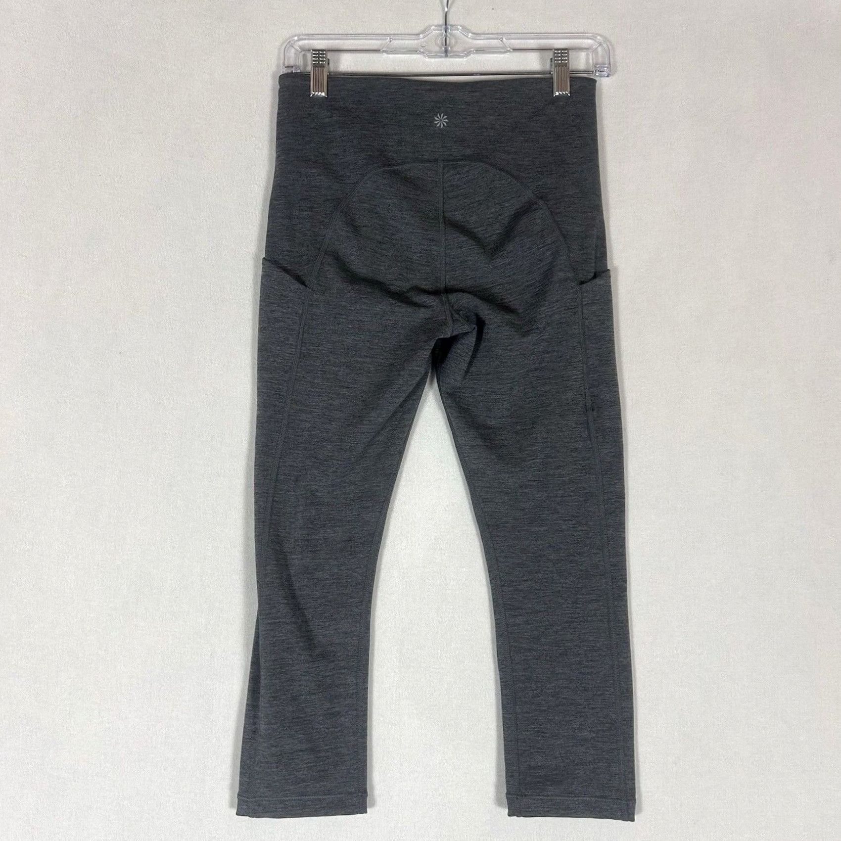 Athleta Athleta Womens Capri Leggings Gray Regular S Pockets Yoga Gym Run Casual Size 28" / US 6 / IT 42 - 5 Thumbnail